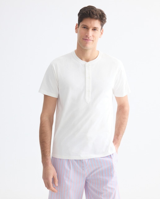 Imagem 0 de T-shirt de Manga Curta com Gola Tipo Padeiro