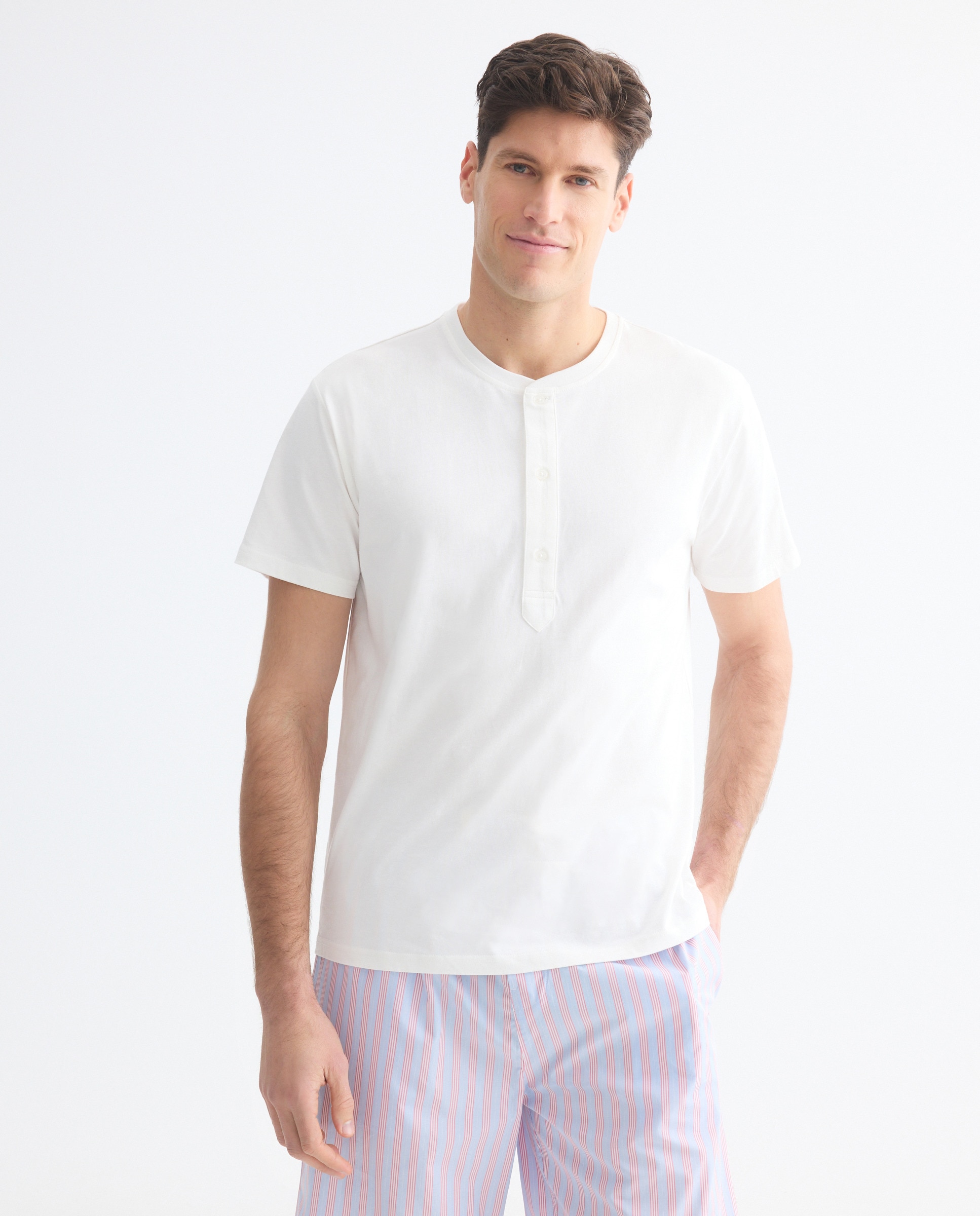 Imagem 0 de T-shirt de Manga Curta com Gola Tipo Padeiro