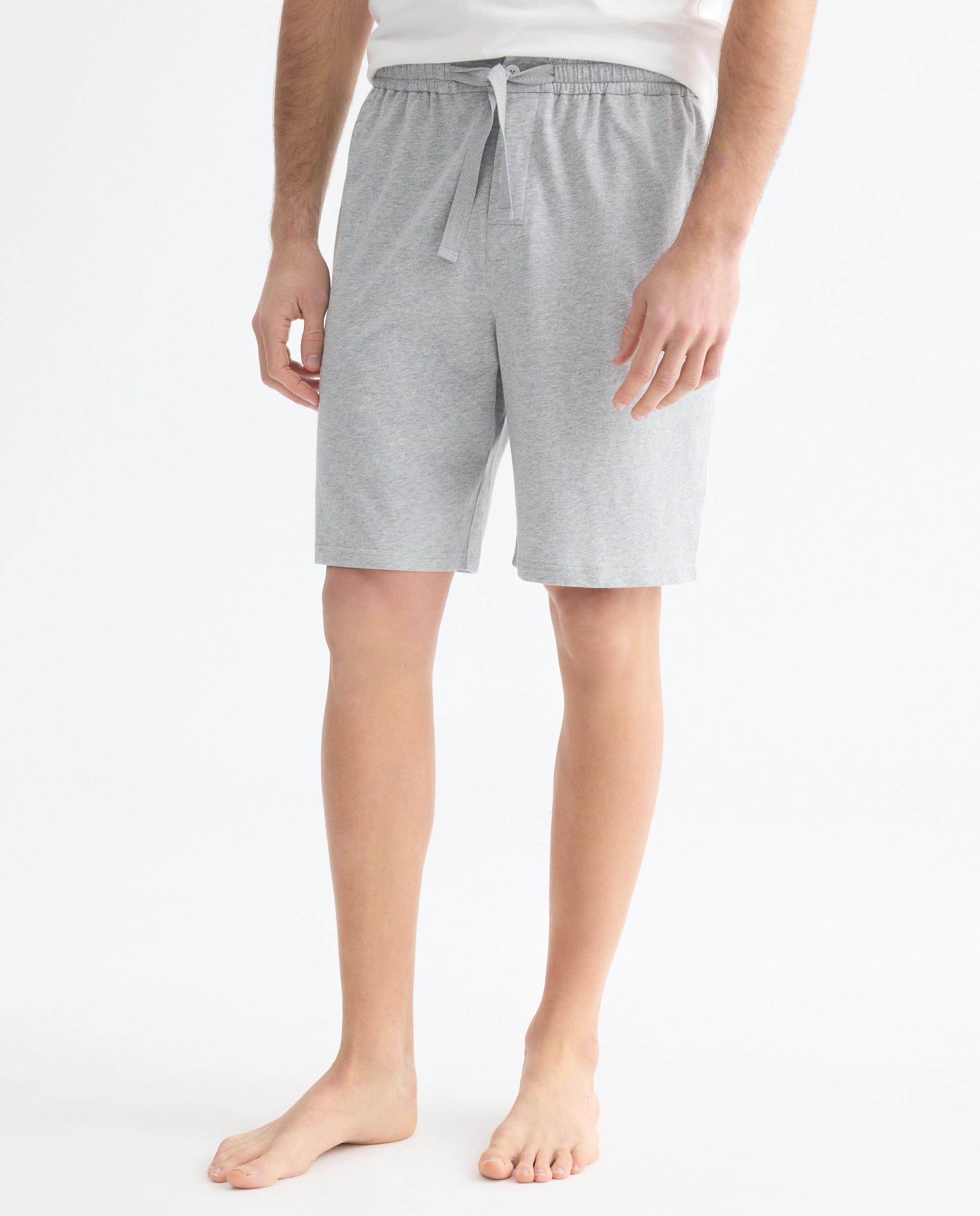 Calções de Pijama de Algodão Cinzento-2