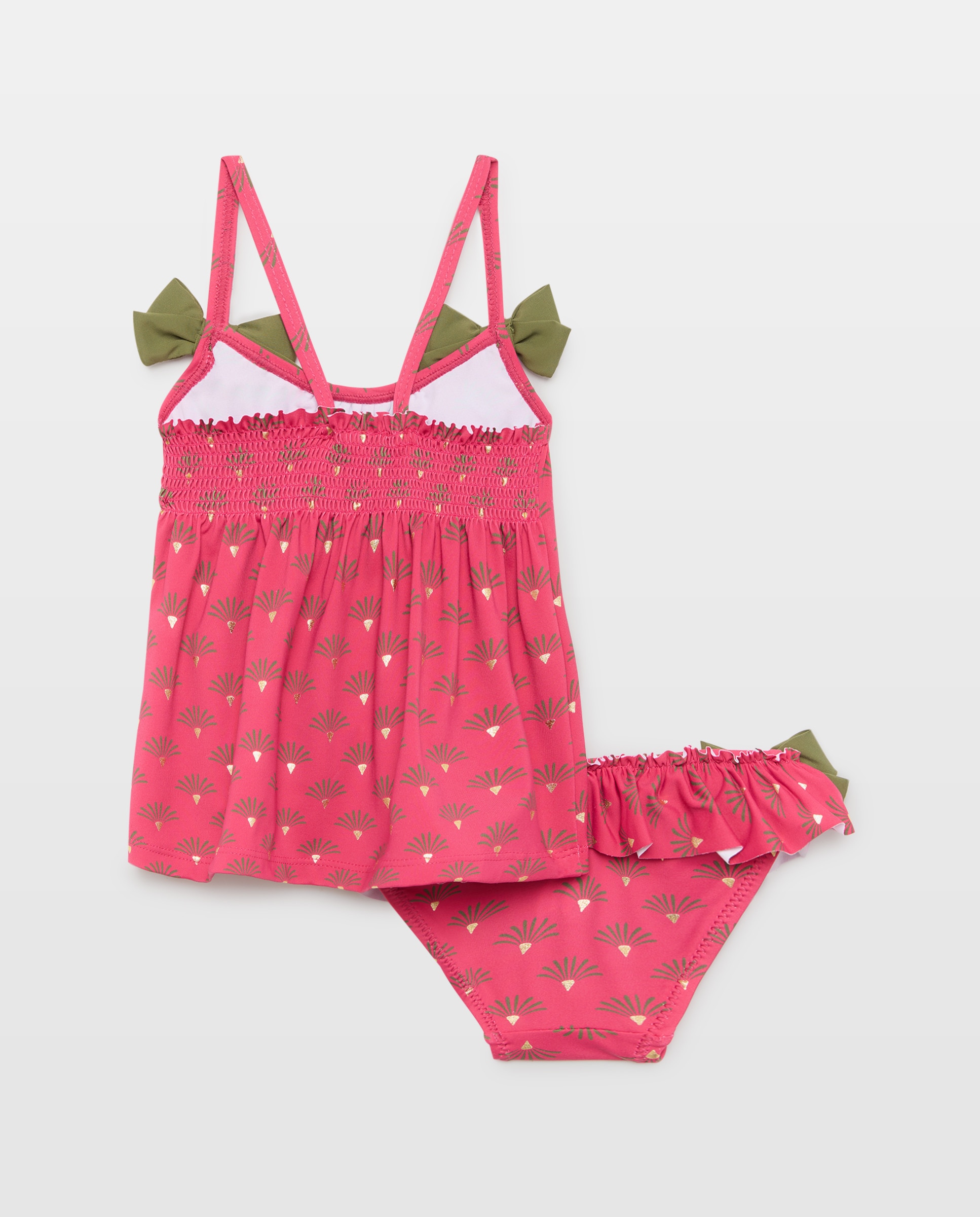 Conjunto de Banho de Bebé com Estampado Floral Rosa-2