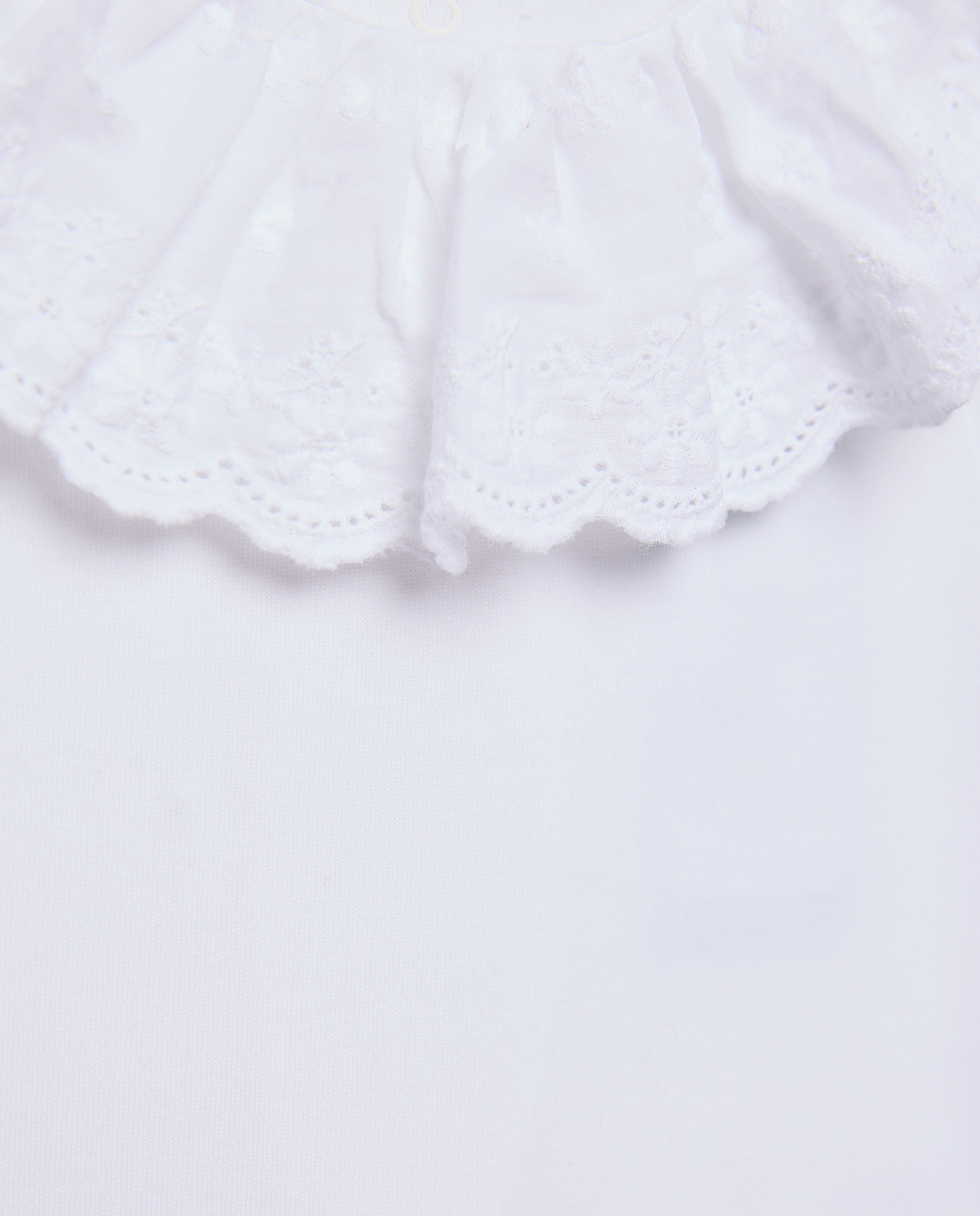 Body de Bebé com Babete Médio e Bordado Floral Coconut El Corte Inglés Branco-3