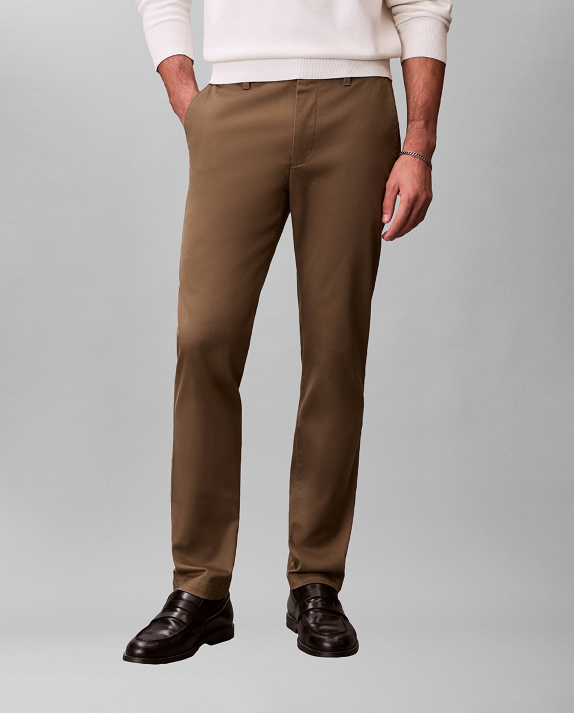 Calças Chino Slim Stretch Verde-militar-2