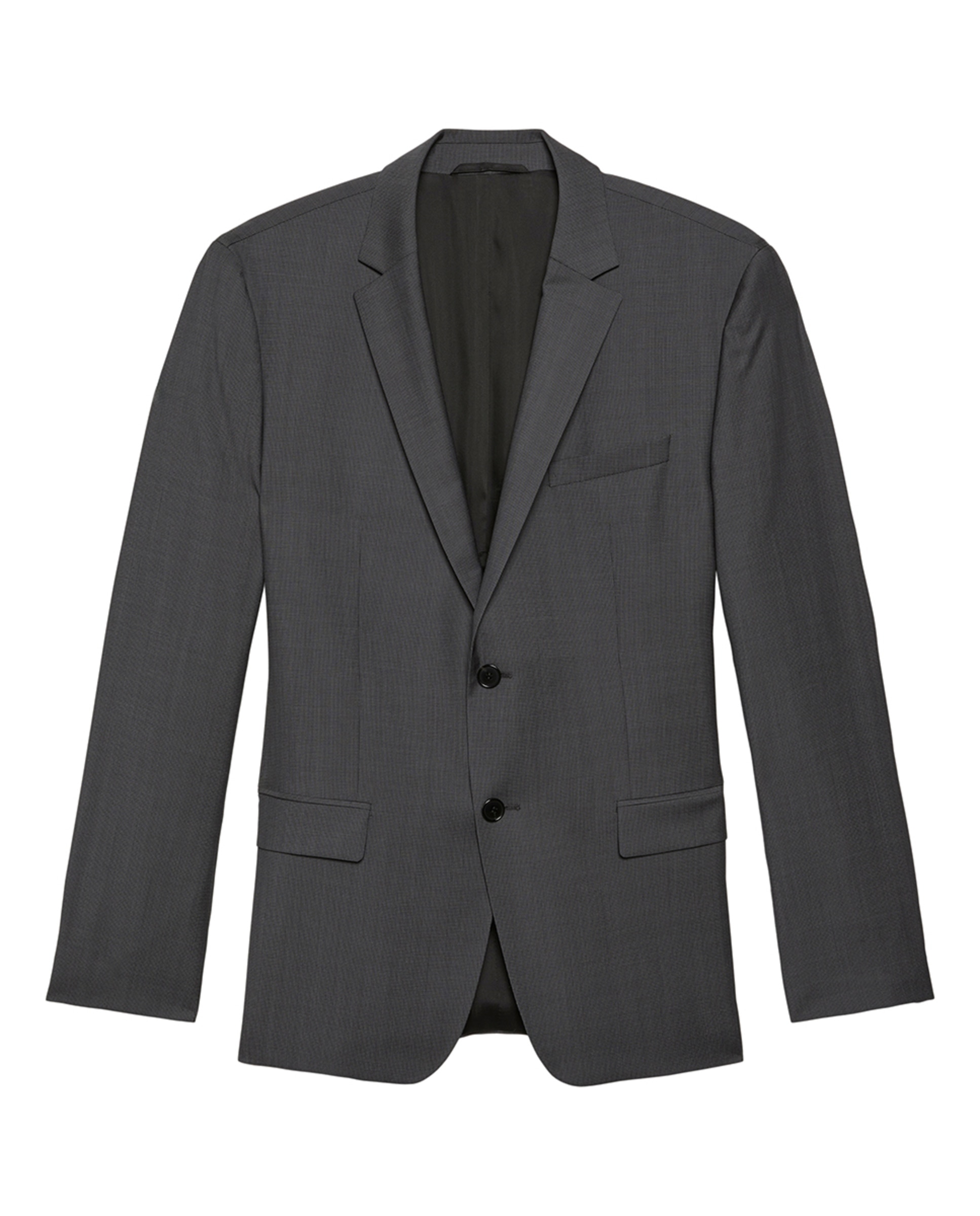 Blazer Justo aos Micro Quadrados Cinzento-escuro-4
