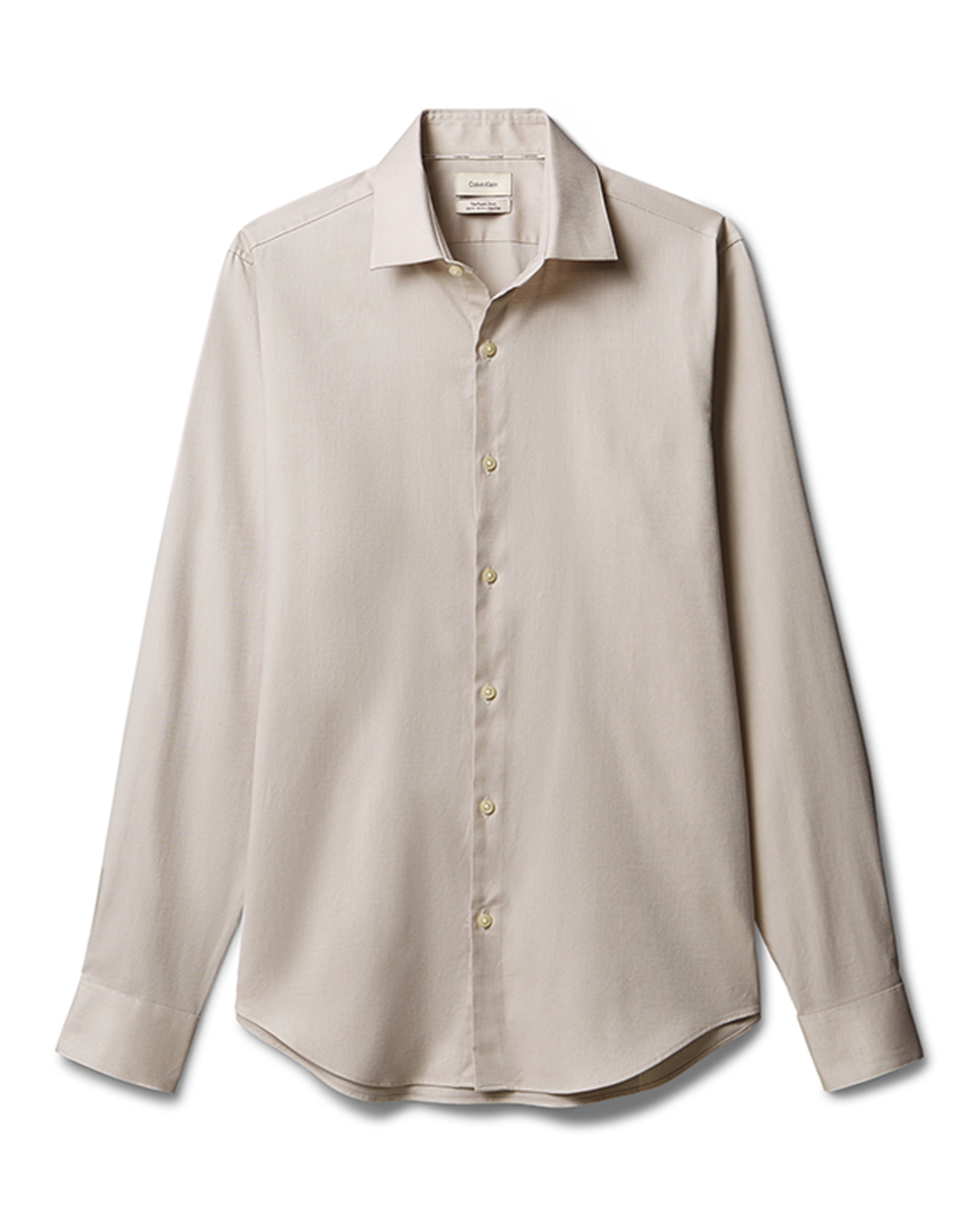 Camisa de Popelina Lisa Taupe-4