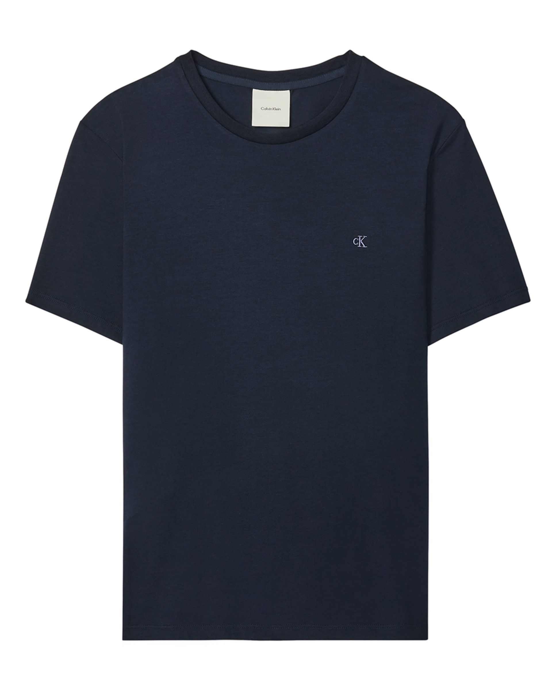 T-shirt Slim com Logótipo Azul-marinho-7