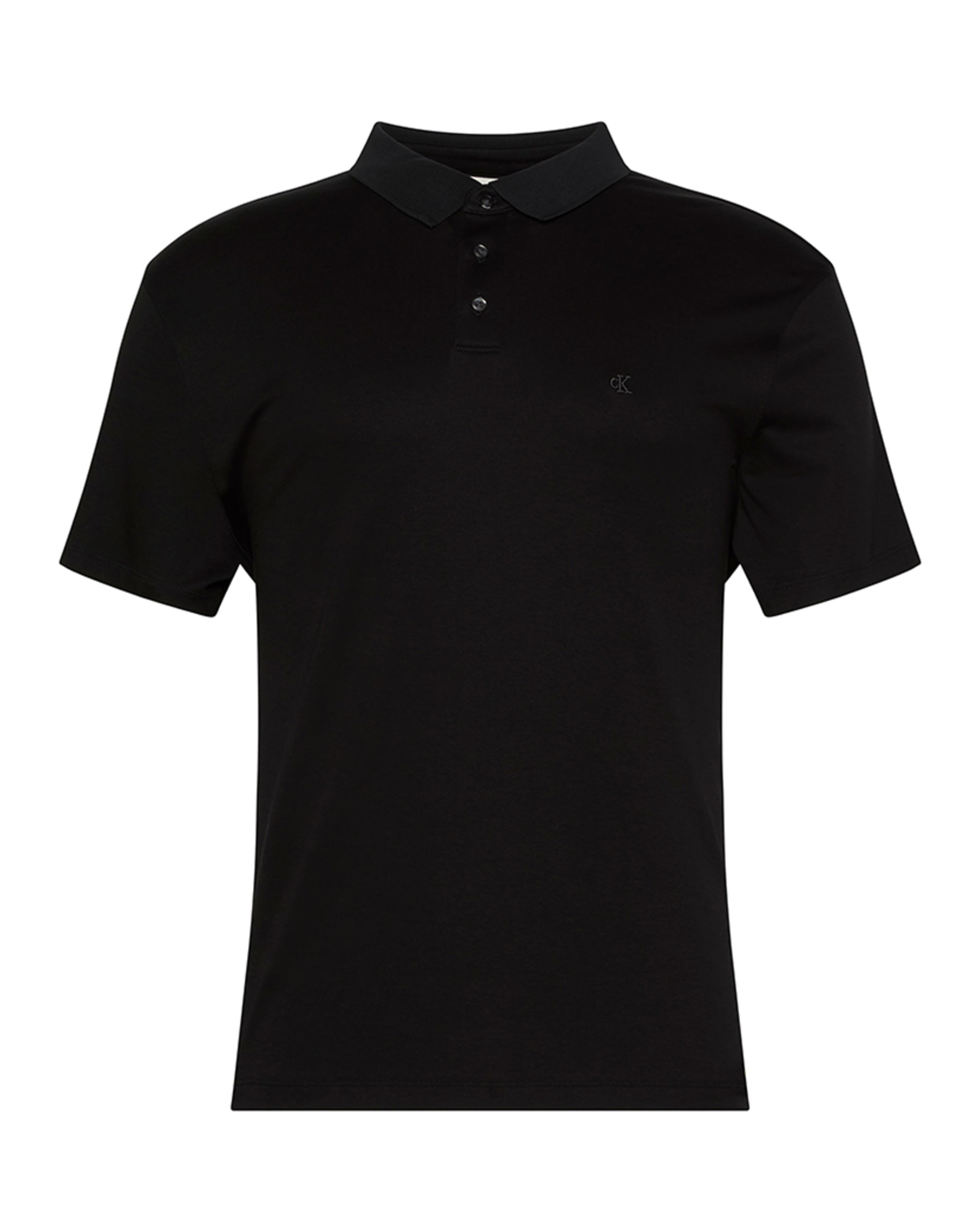 Polo de Algodão com Manga Curta Preto-6