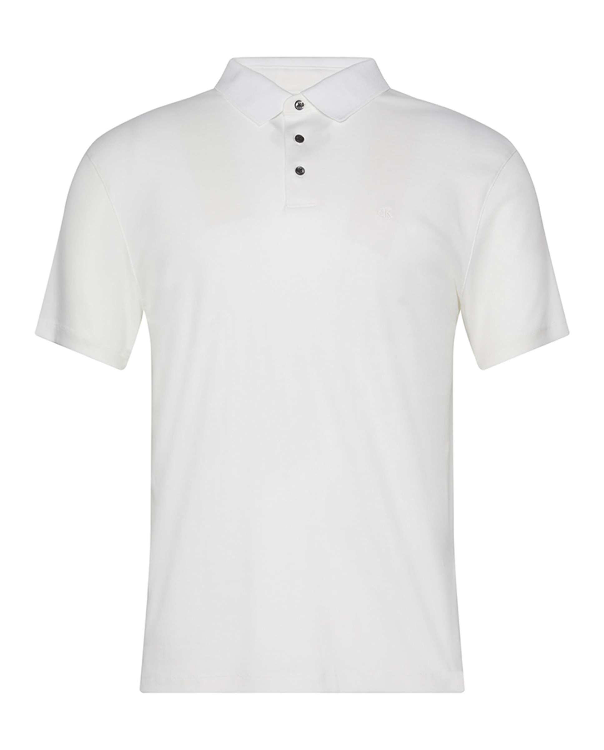 Polo de Algodão com Manga Curta Branco-5