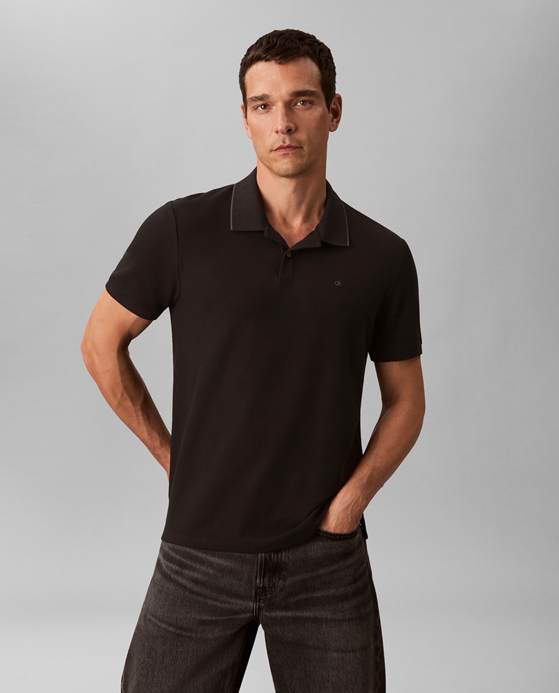 Polo Piqué Preto-1