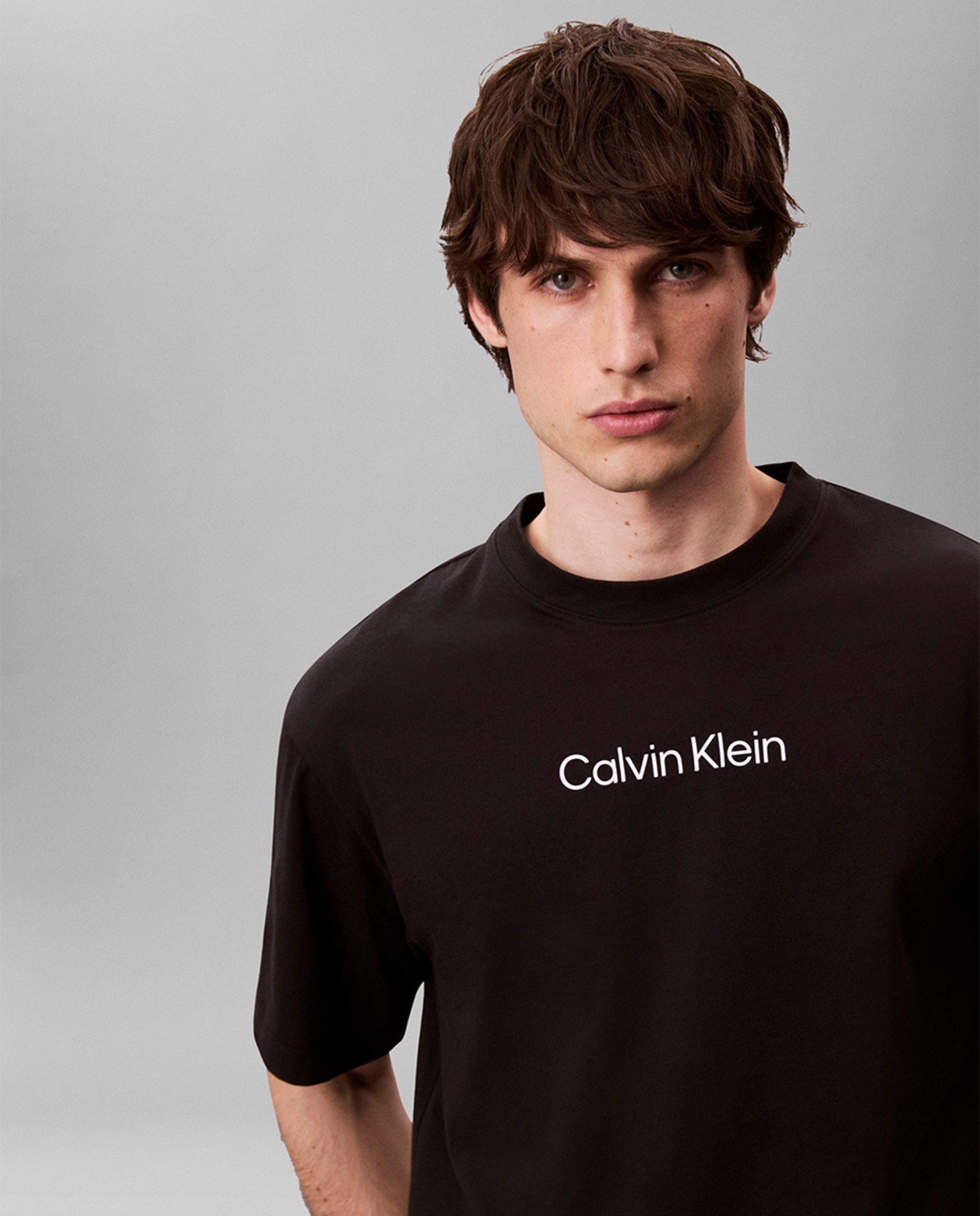 T-shirt com Logótipo Estampado Preto-5