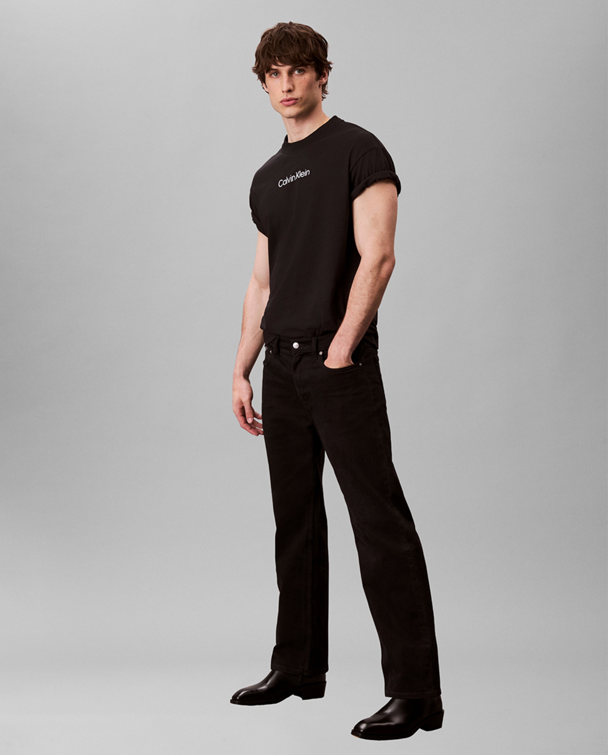 T-shirt com Logótipo Estampado Preto-7