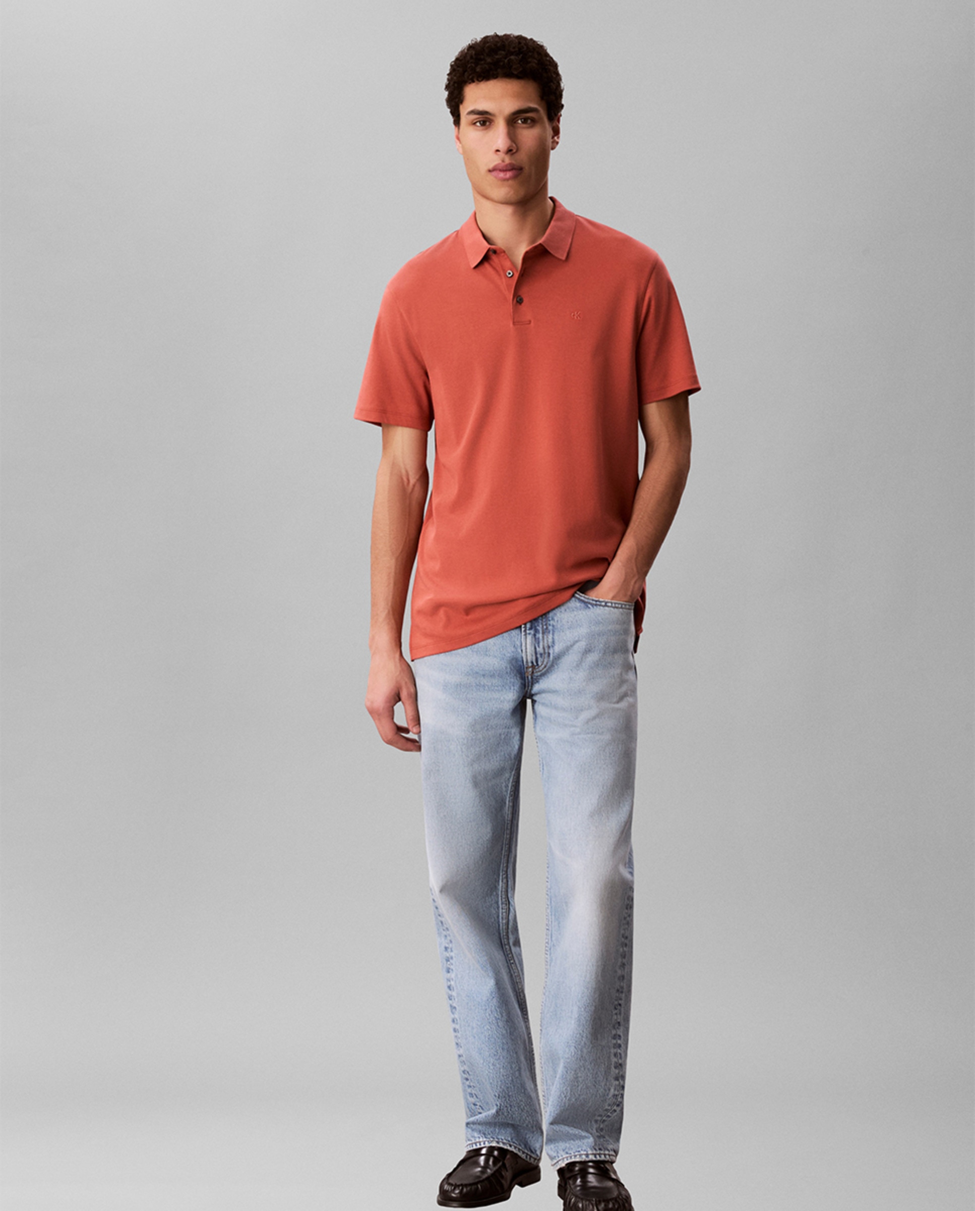 Polo Supima com Logótipo Rosa-5