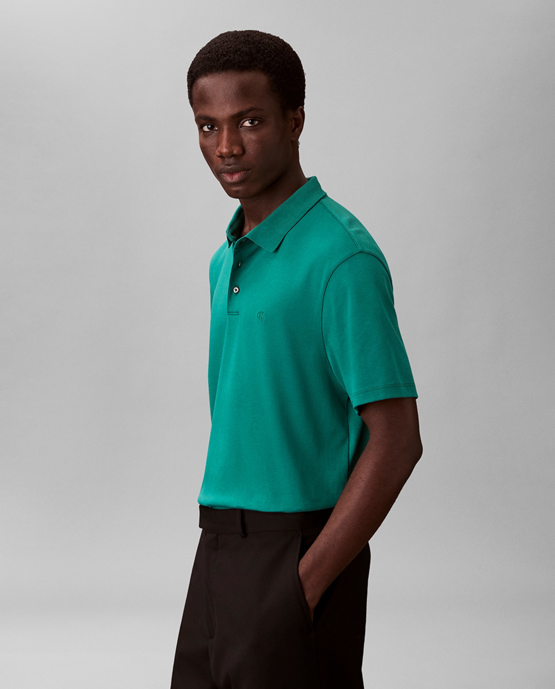 Polo Supima com Logótipo Verde-3