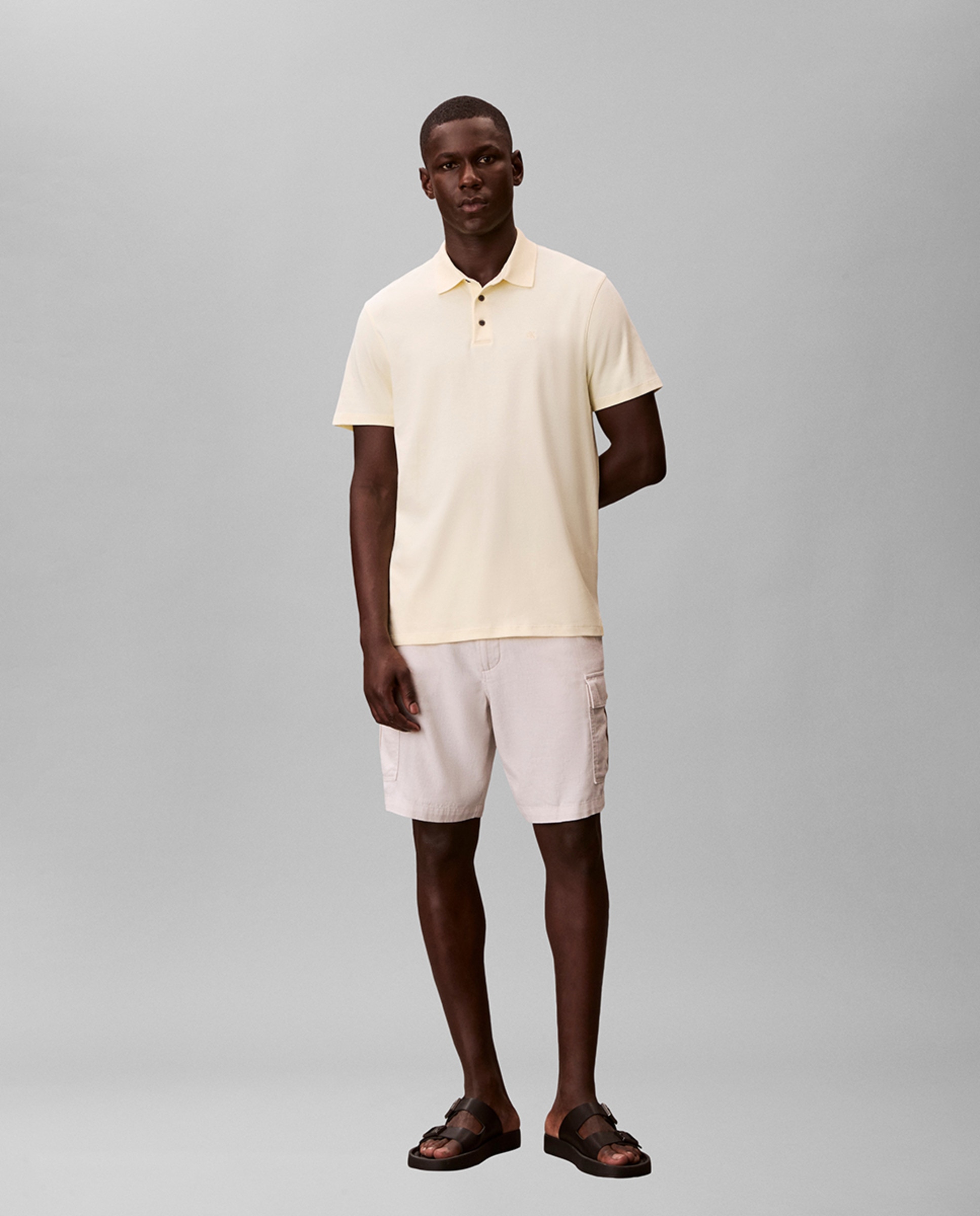 Polo Supima com Logótipo Verde-claro-5