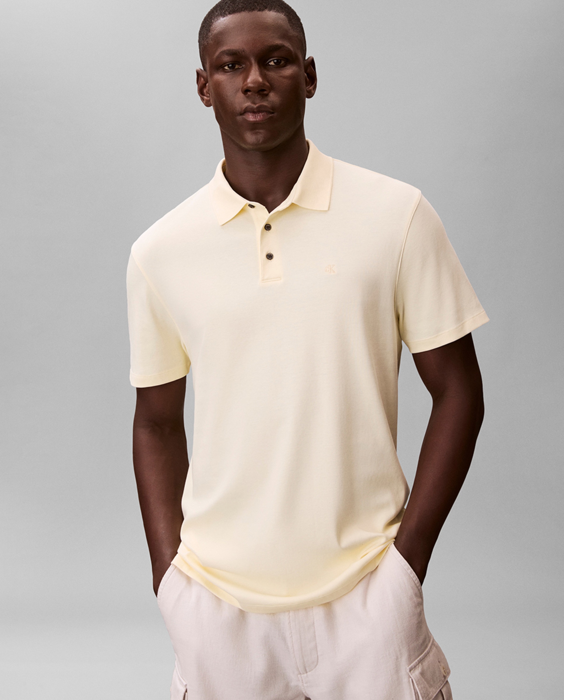 Polo Supima com Logótipo Verde-claro-3