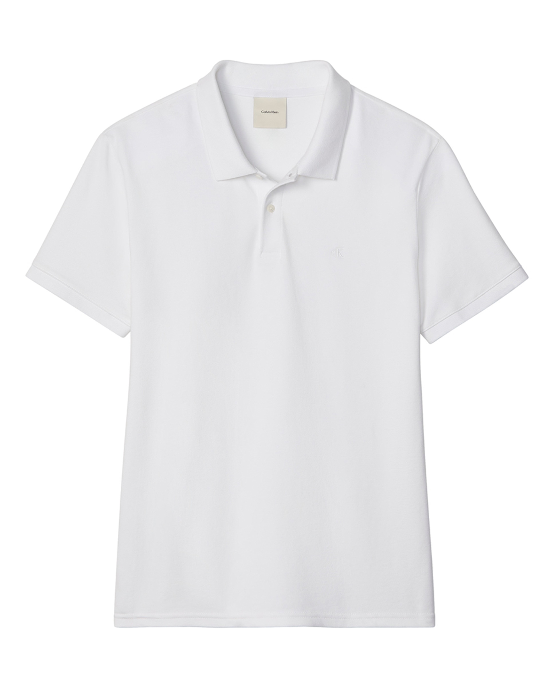 Polo de Piqué Justo Branco-5