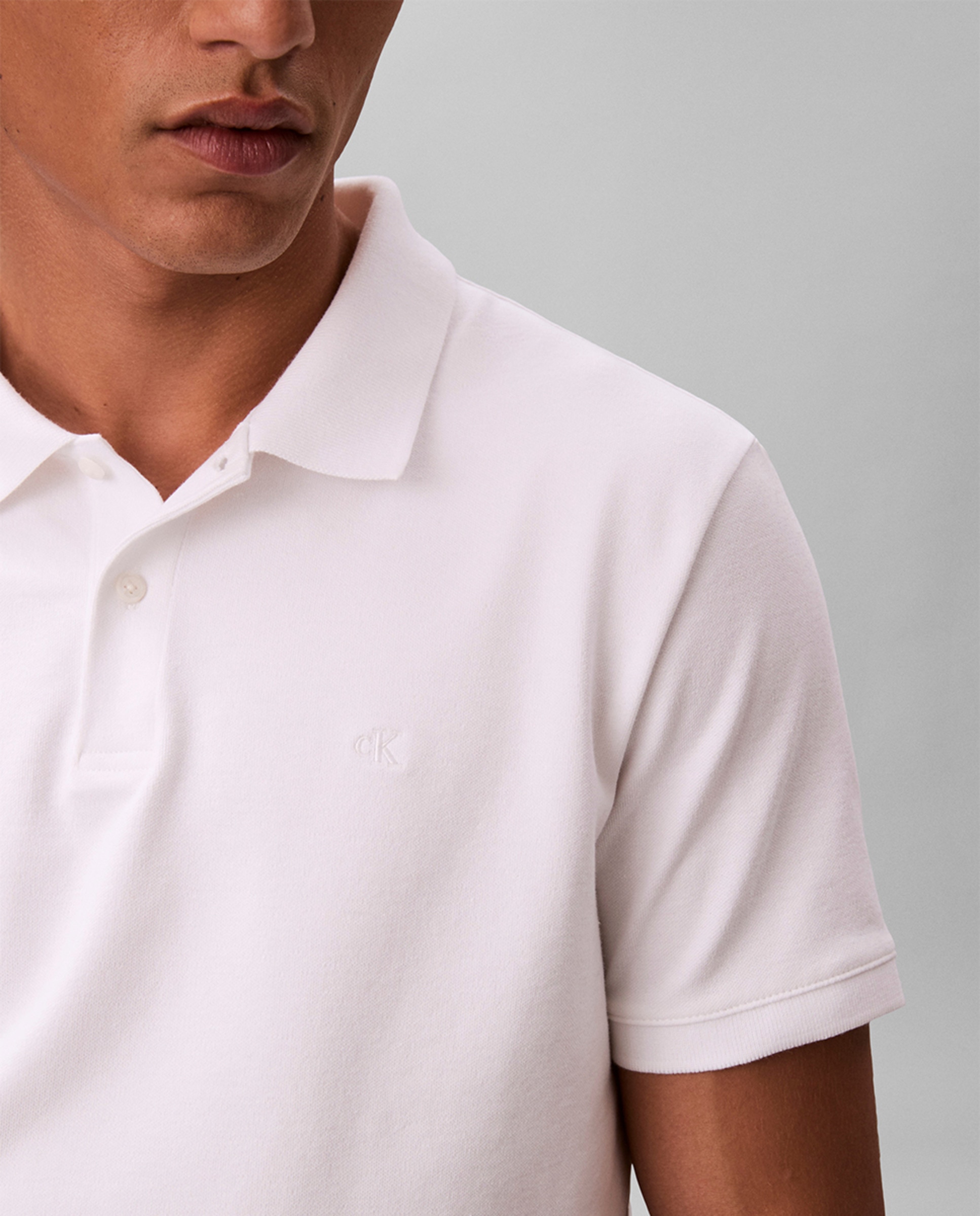 Polo de Piqué Justo Branco-4