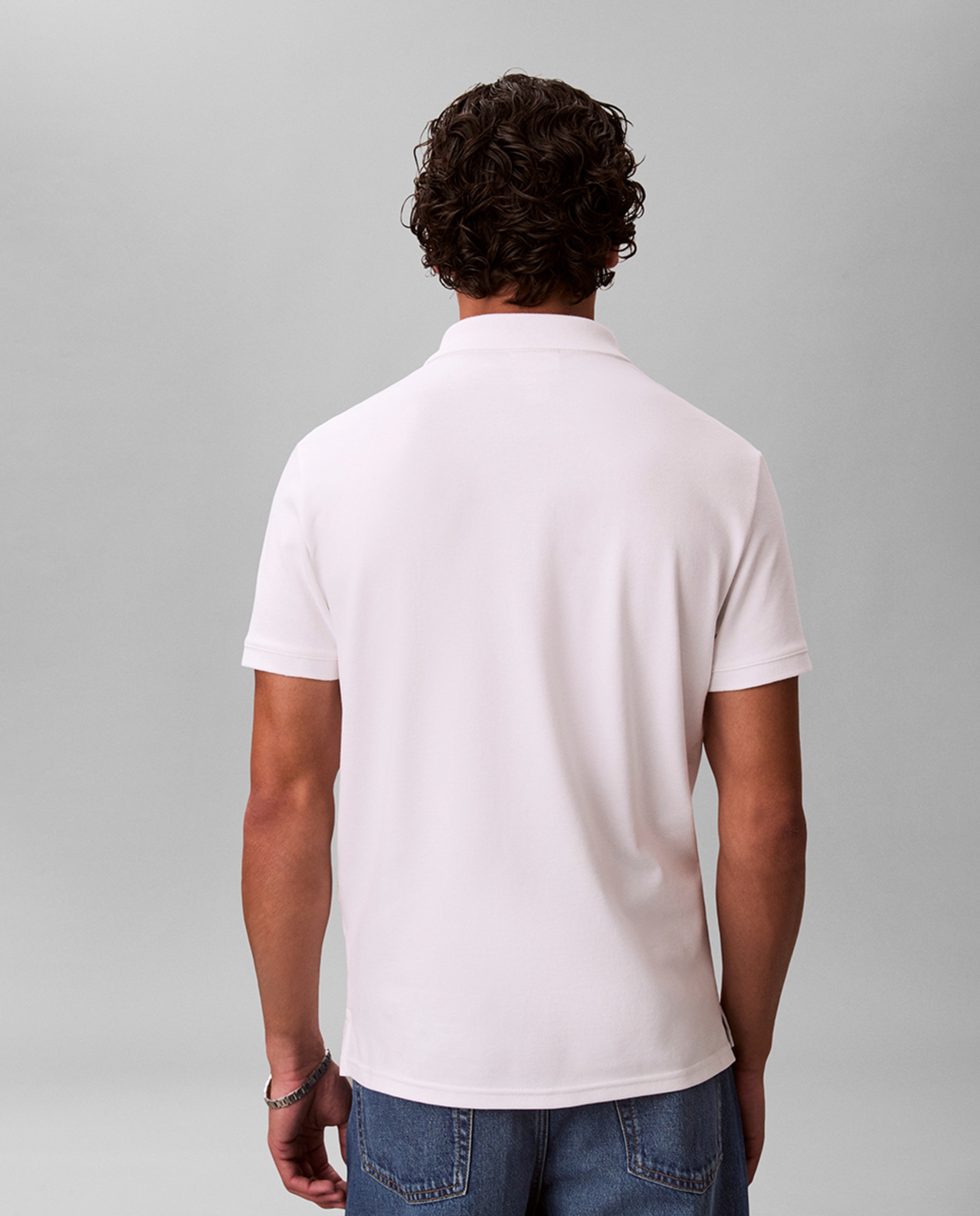 Polo de Piqué Justo Branco-2