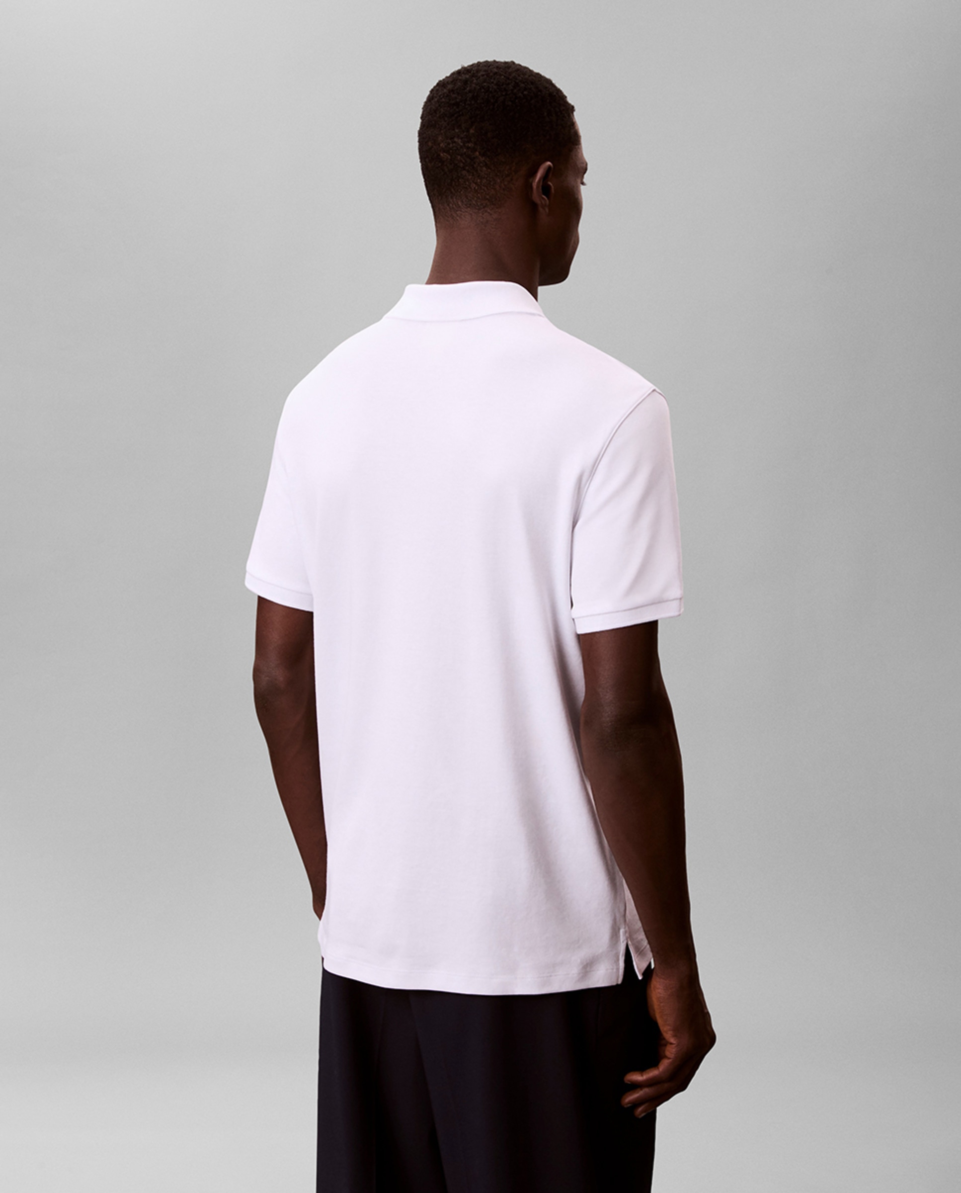 Polo com Meio Fecho de Correr Branco-2
