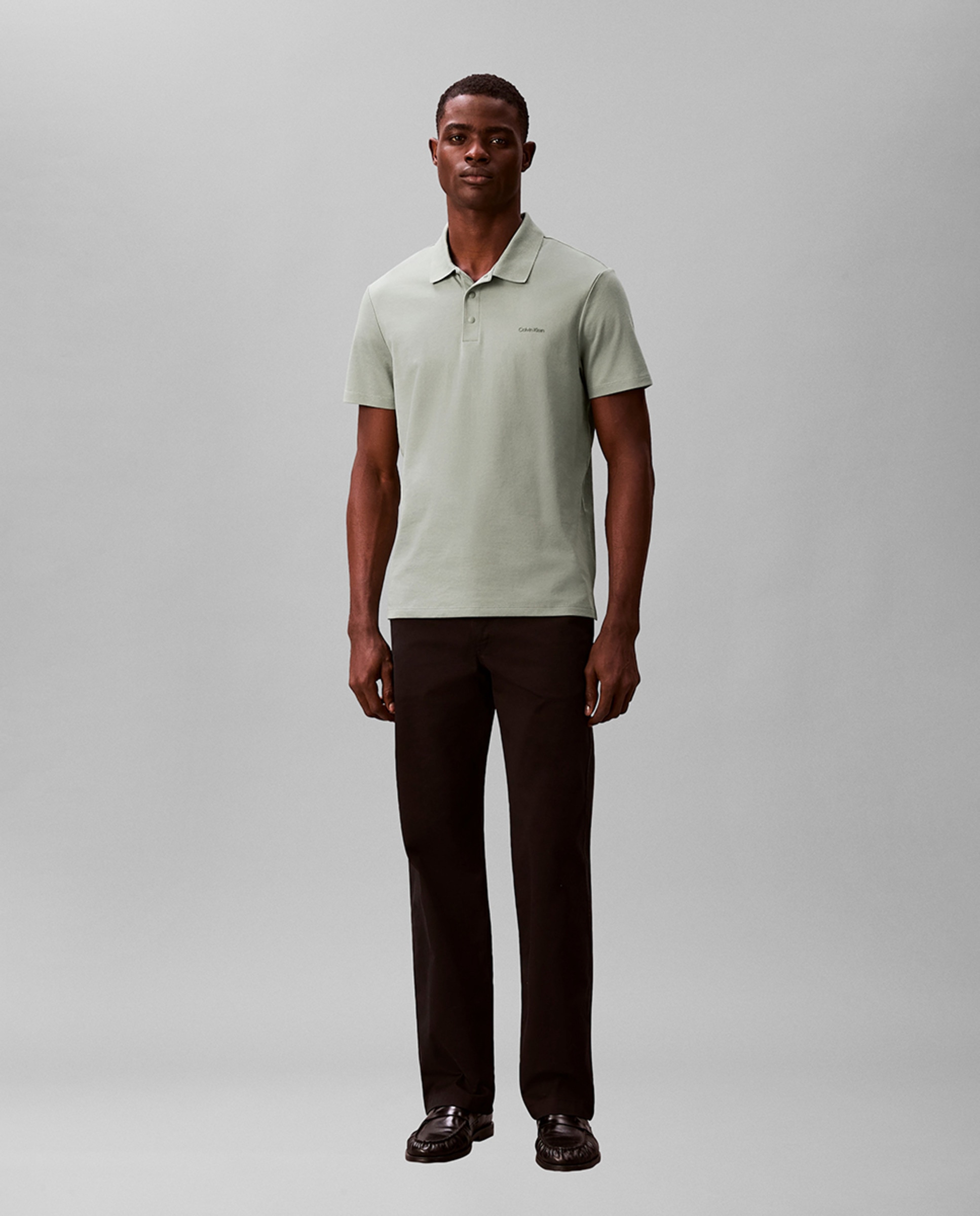 Polo de Interlock Técnico Cinzento-5