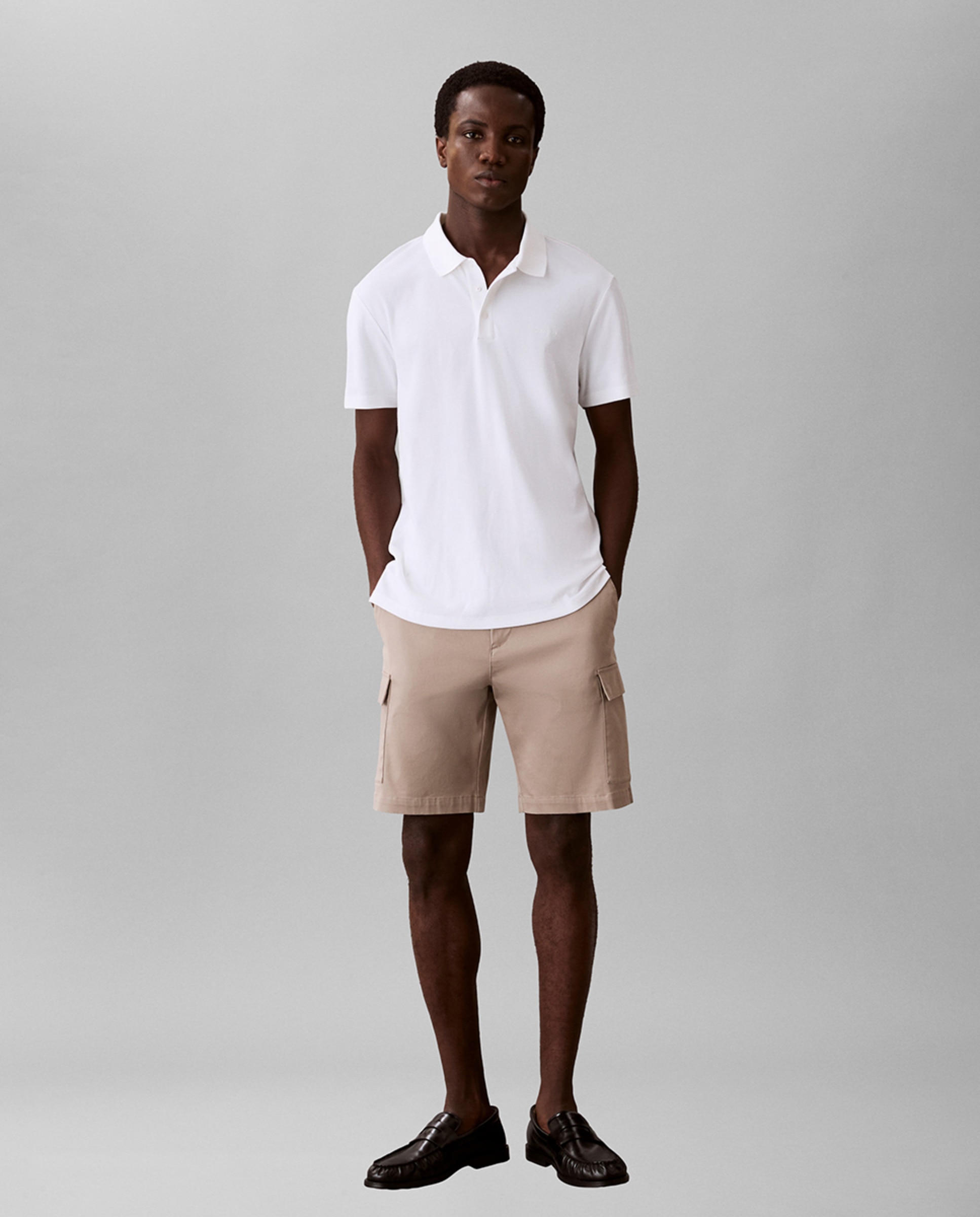 Polo de Interlock Técnico Branco-5