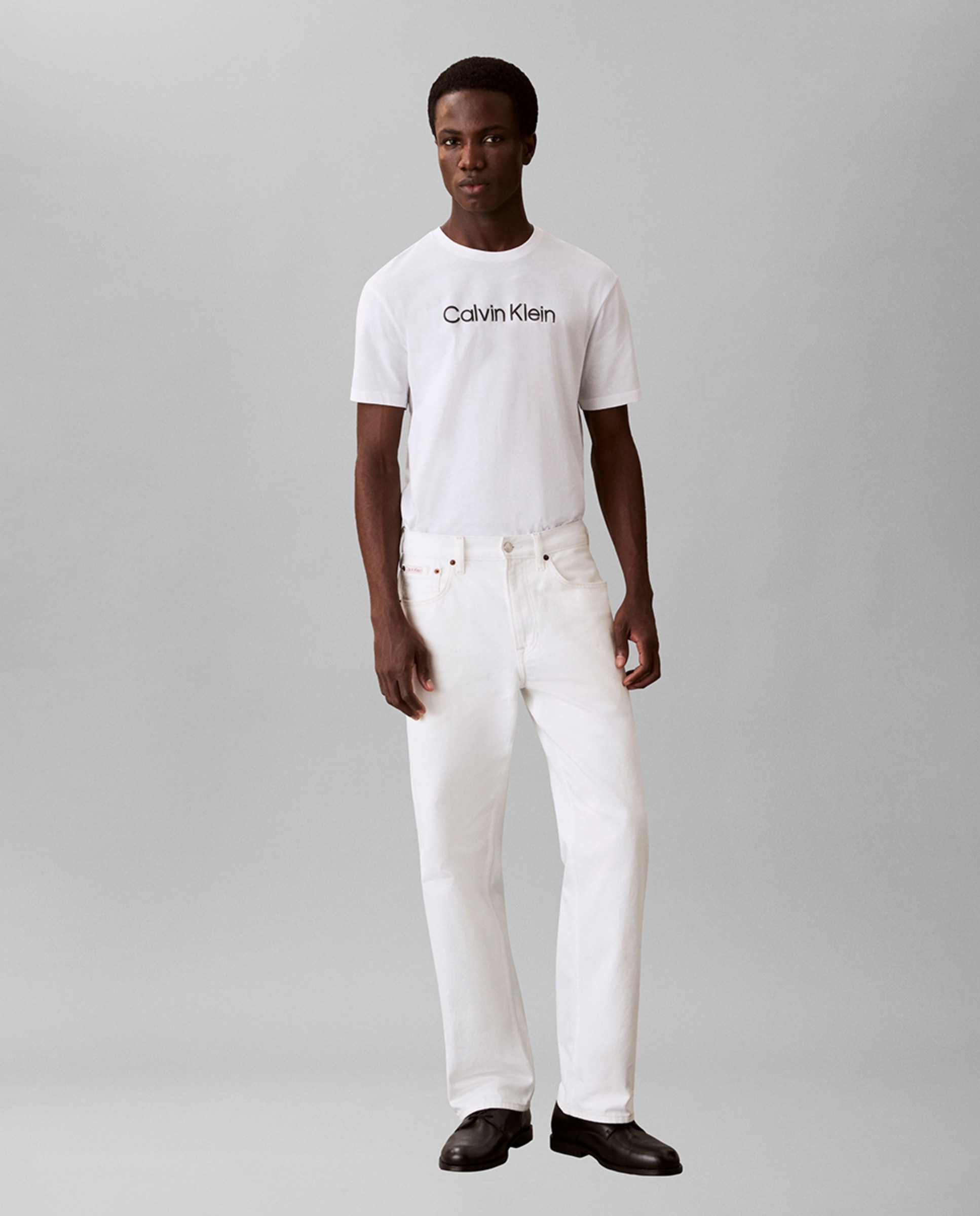 T-shirt com Logótipo Metalizado Branco-5
