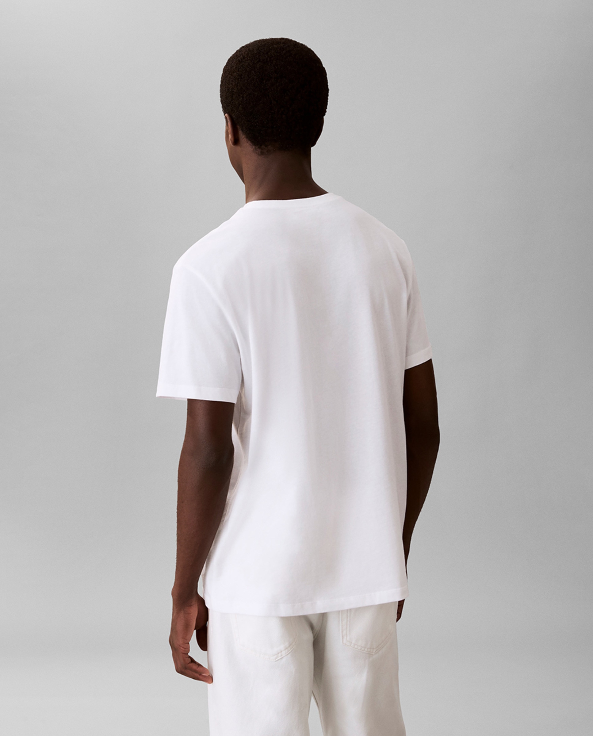 T-shirt com Logótipo Metalizado Branco-2