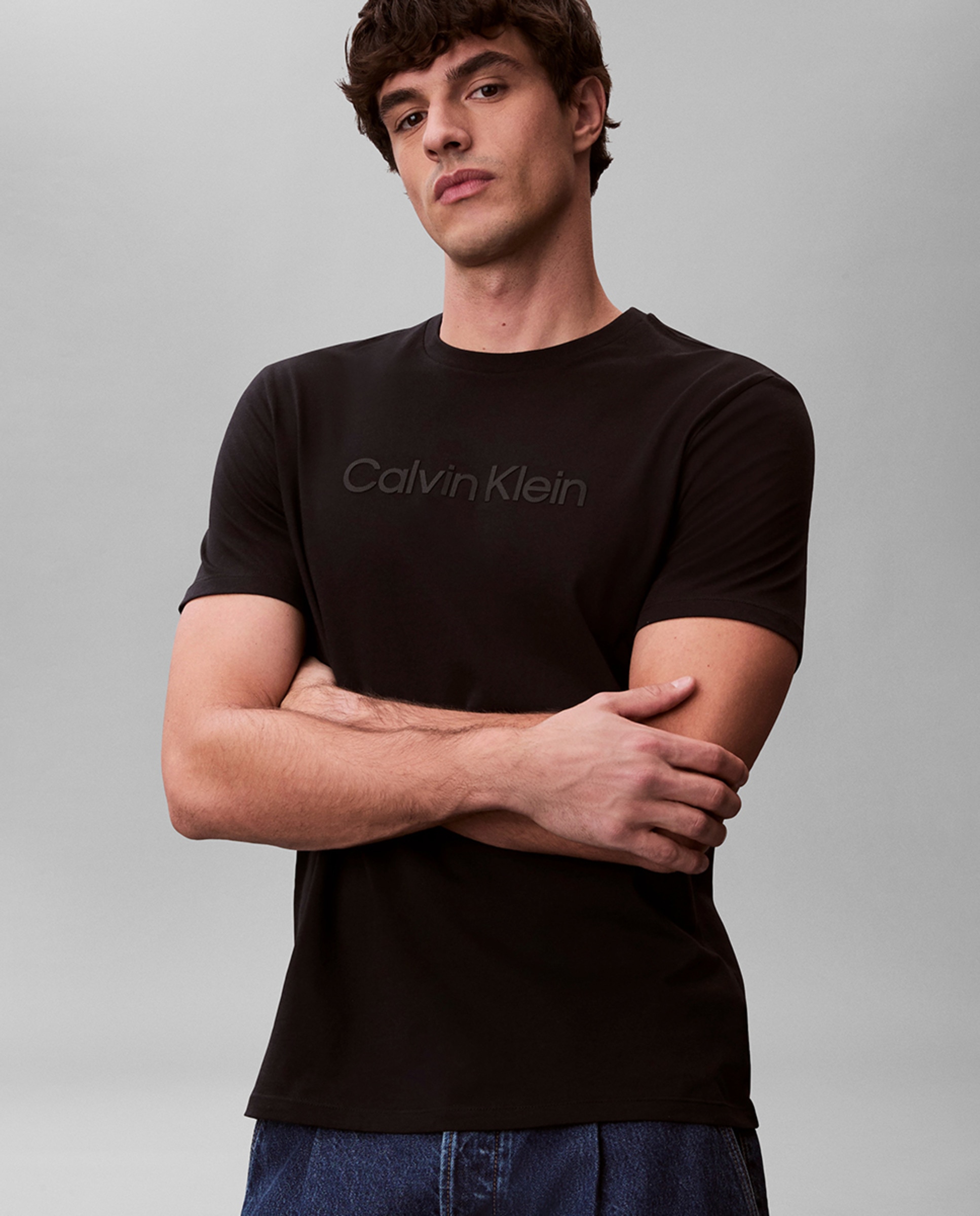 T-shirt com Logótipo Inverso Preto-3