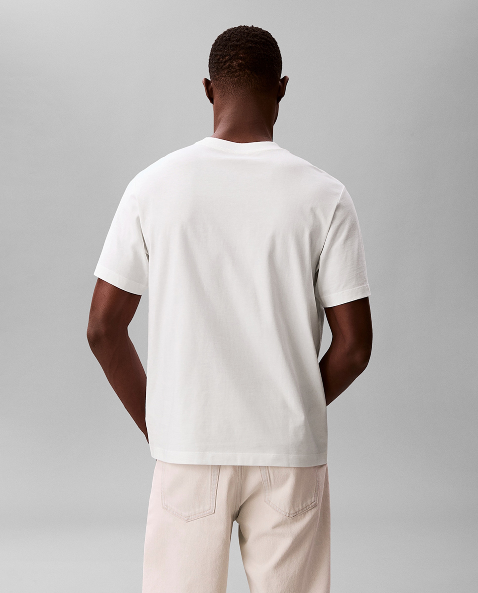T-shirt com Logótipo Metalizado Branco-2
