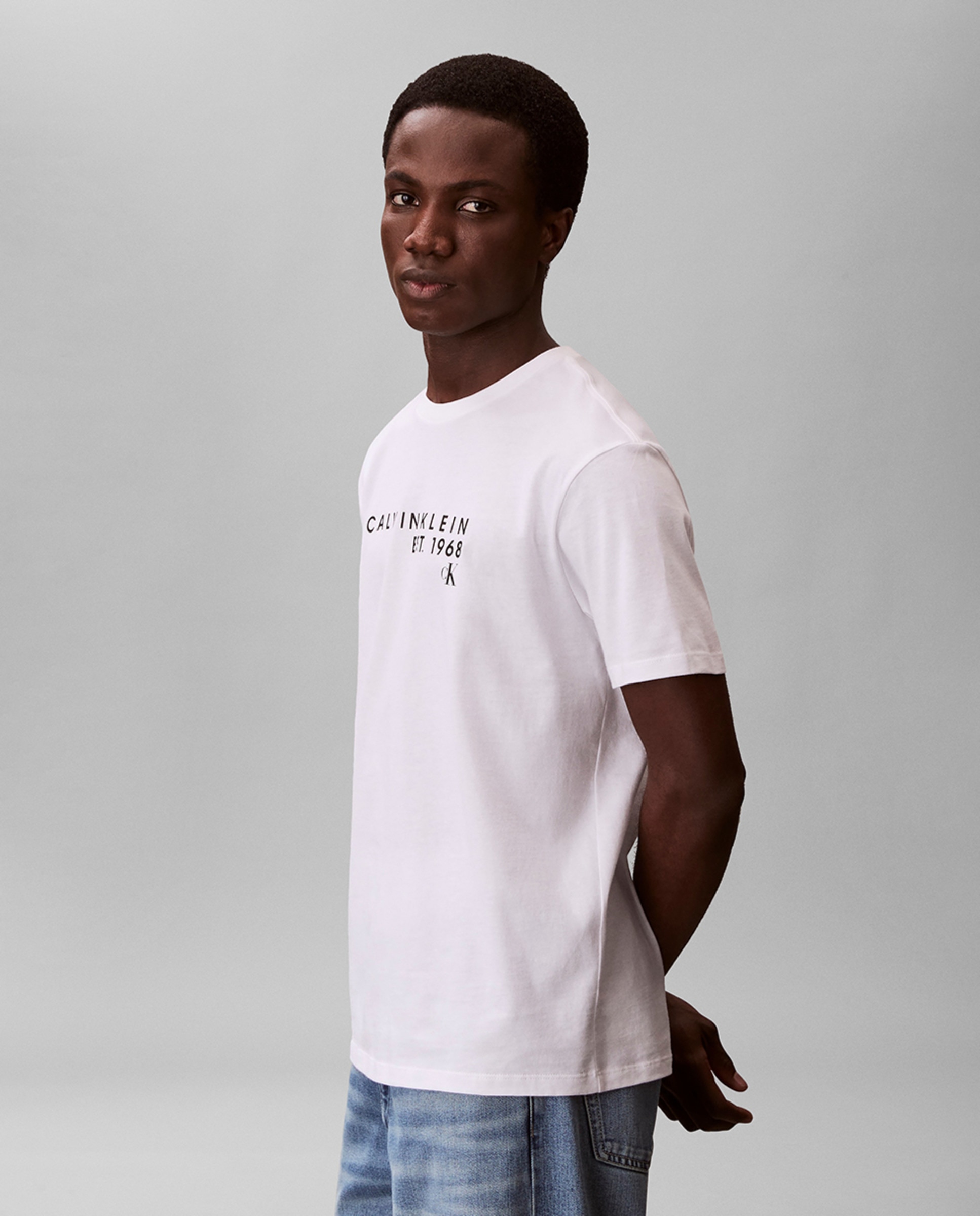 T-shirt com Logótipo às Riscas Azul-claro-3