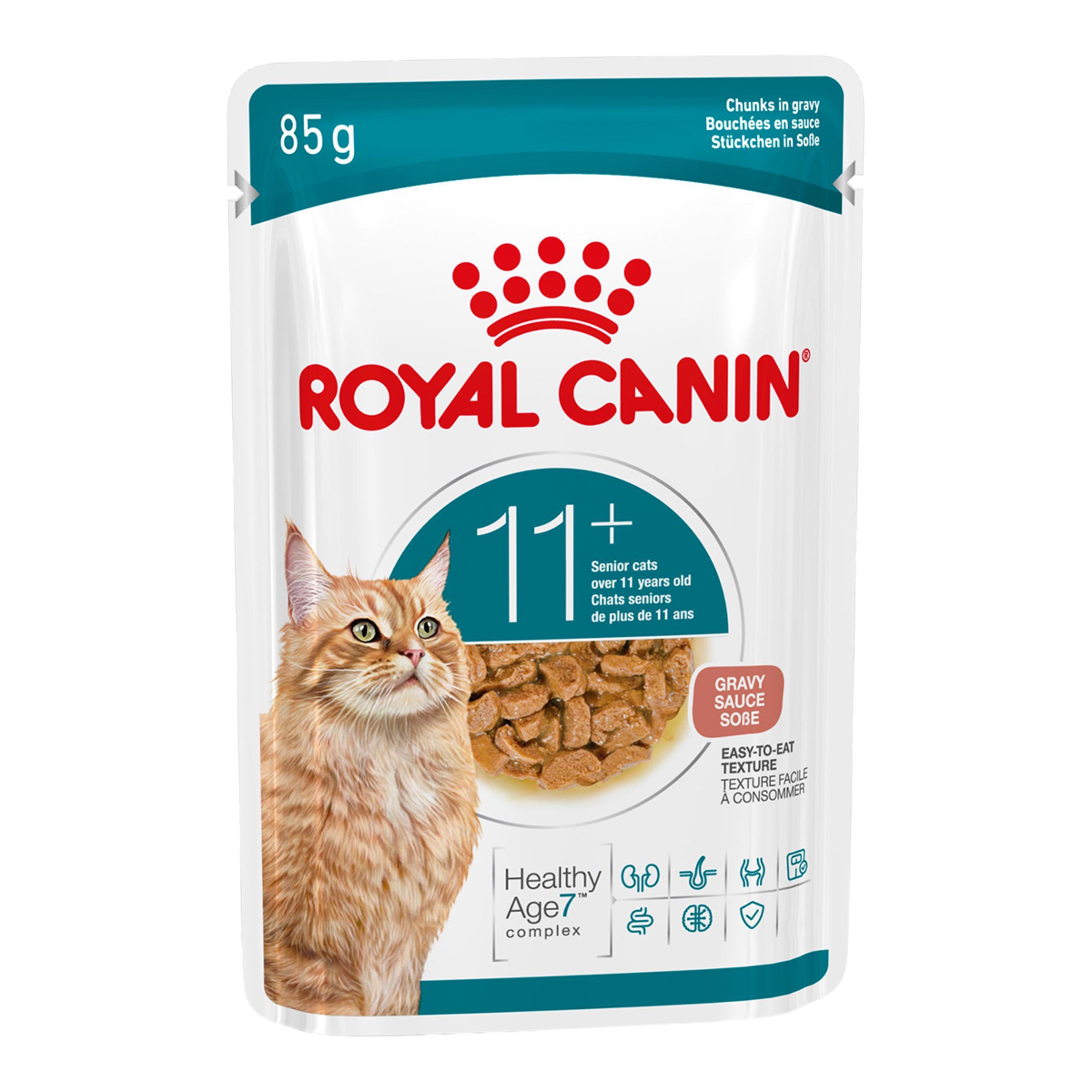 Imagen 0 de Comida húmeda para gatos sénior Royal Canin trocitos en salsa 85 g