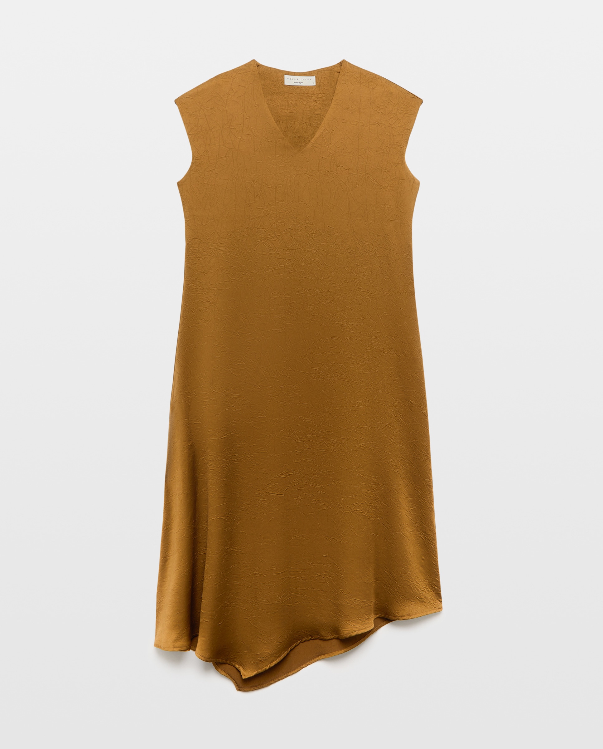 Imagem 0 de Vestido sem Mangas em Cetim Enrugado