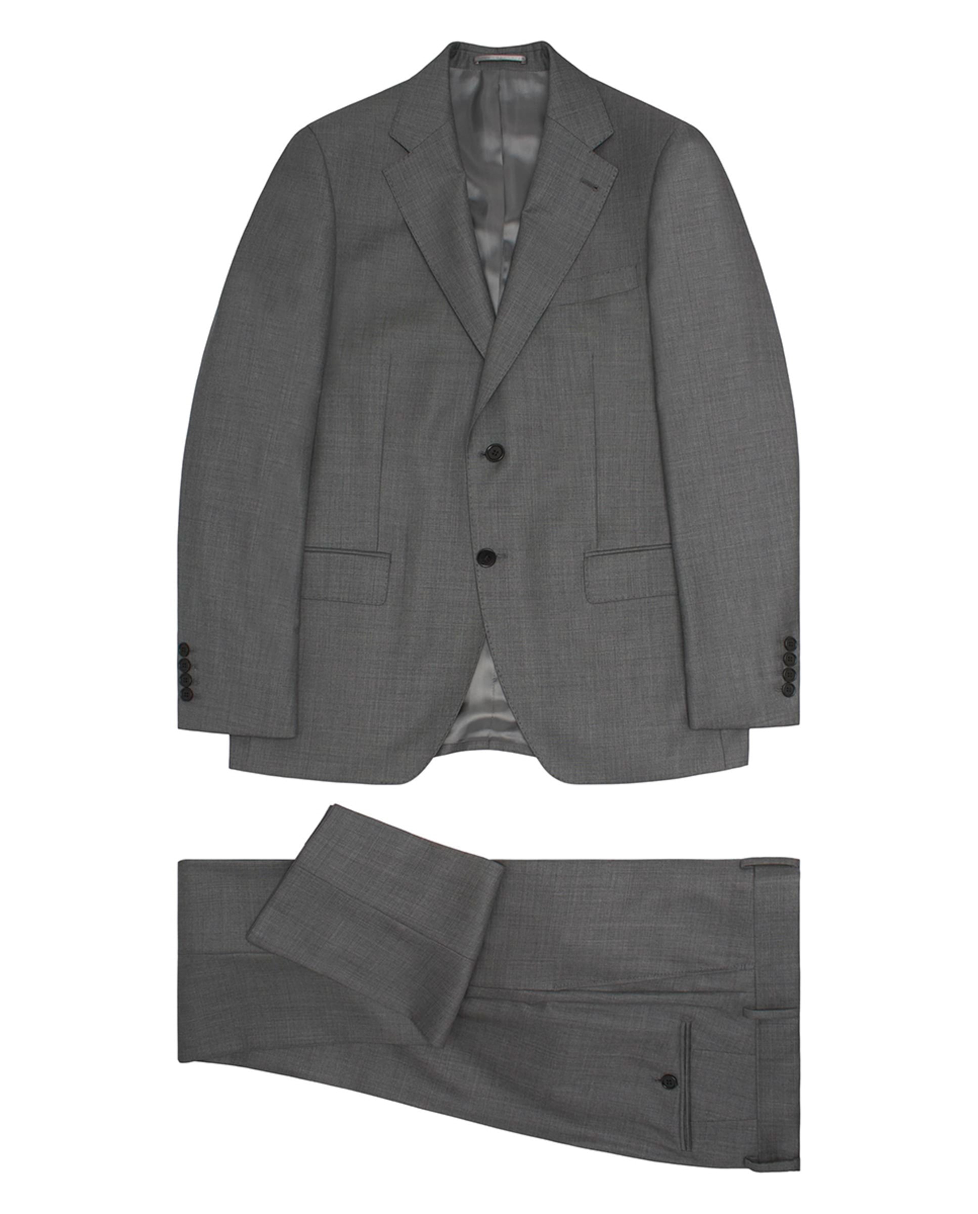 Fato Regular Fit de Malha Cinzento-3