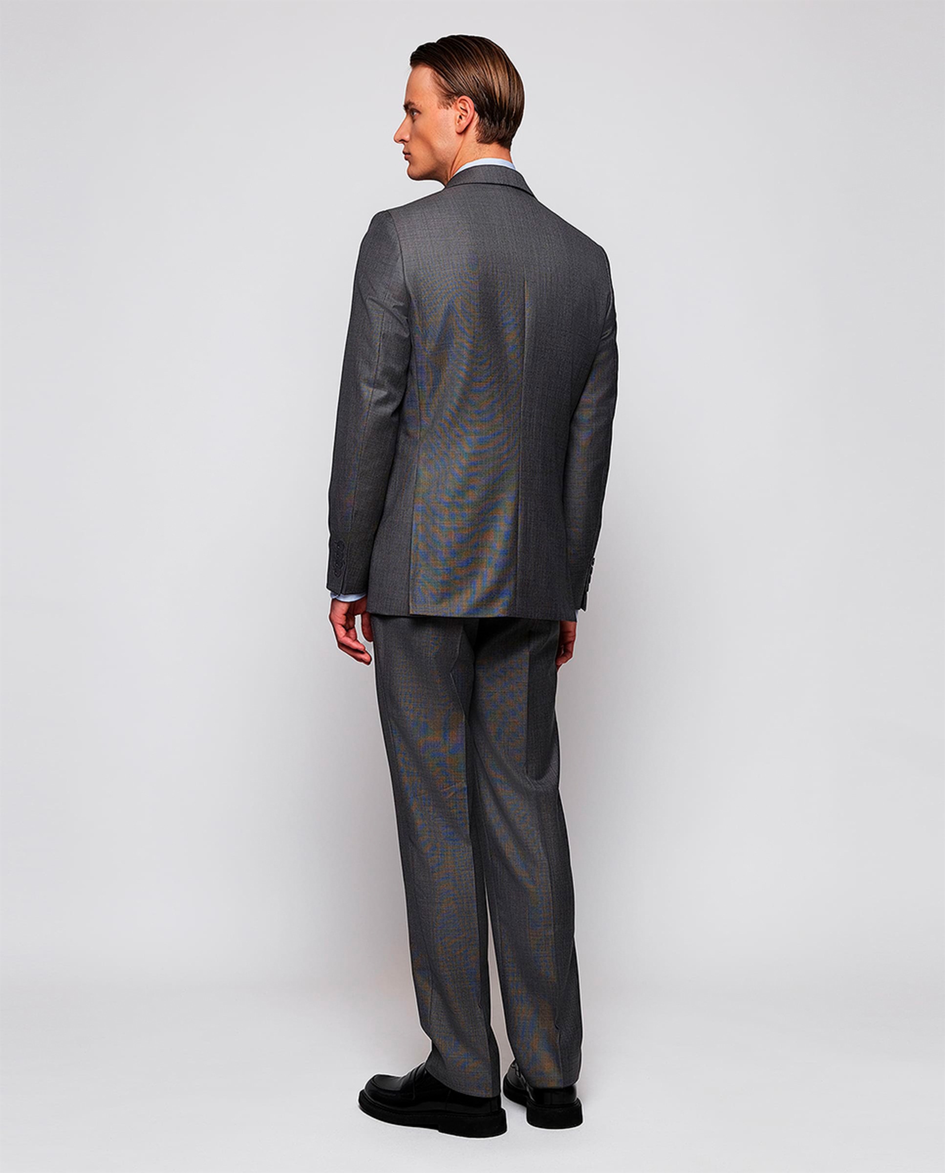 Fato Regular Fit de Malha Cinzento-2