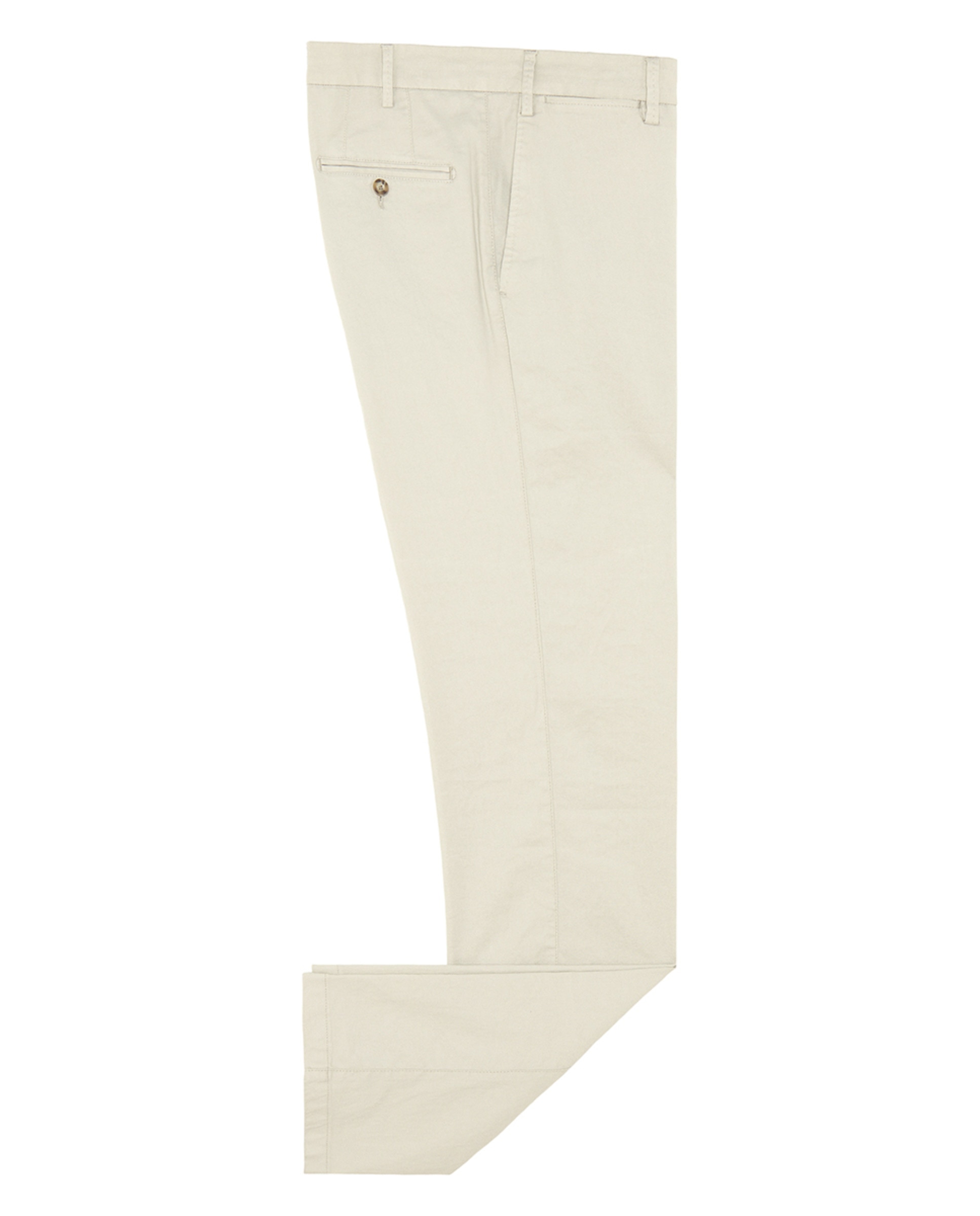 Calças Chino Custom Fit em Mistura de Linho Cru-4