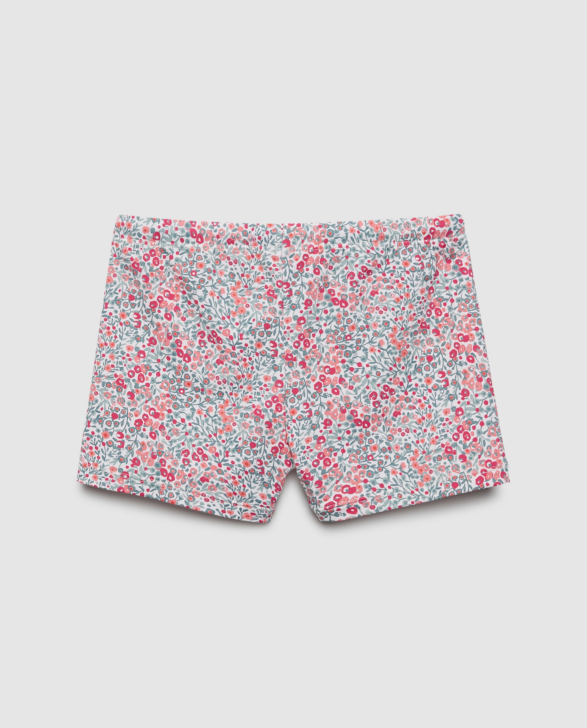 Bañador bóxer infantil florecitas 600 Rojo-2
