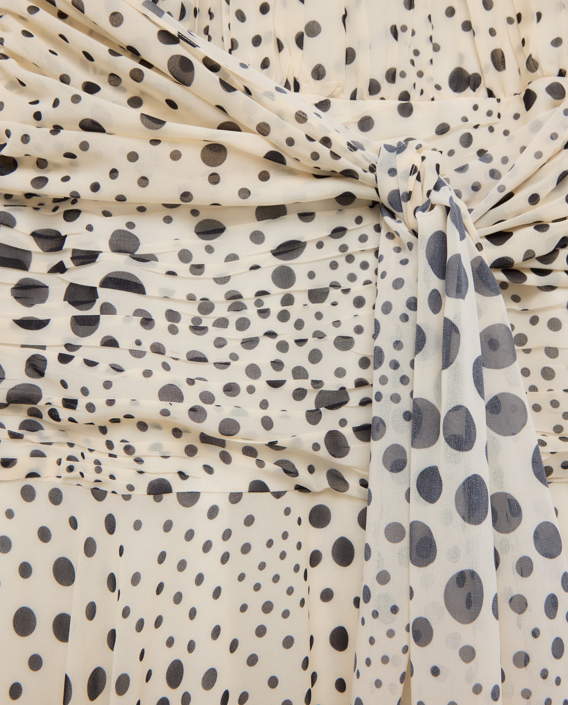 Vestido comprido às bolinhas Branco-5