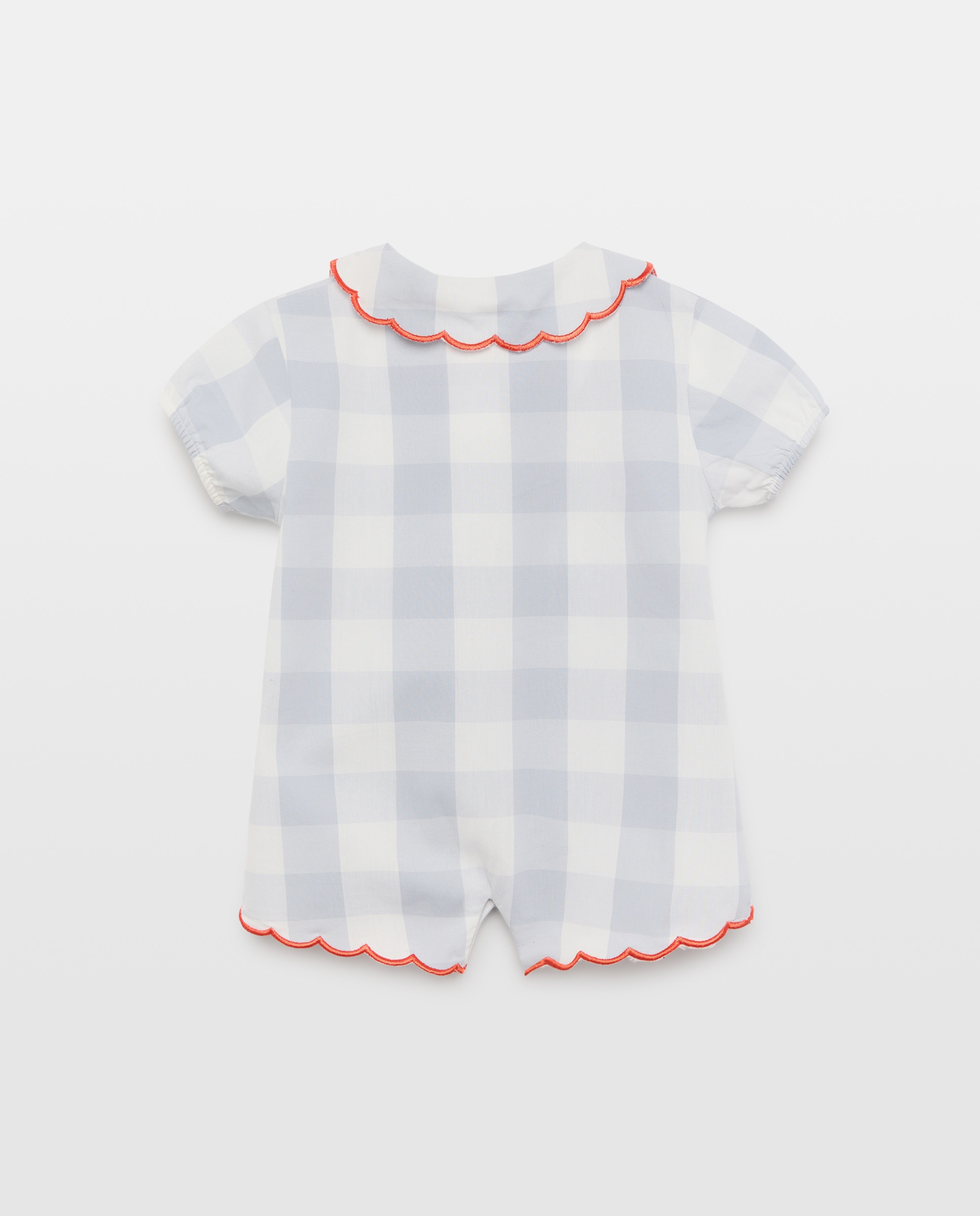 Pijama de bebé de popelin corto 410 Azul claro-2