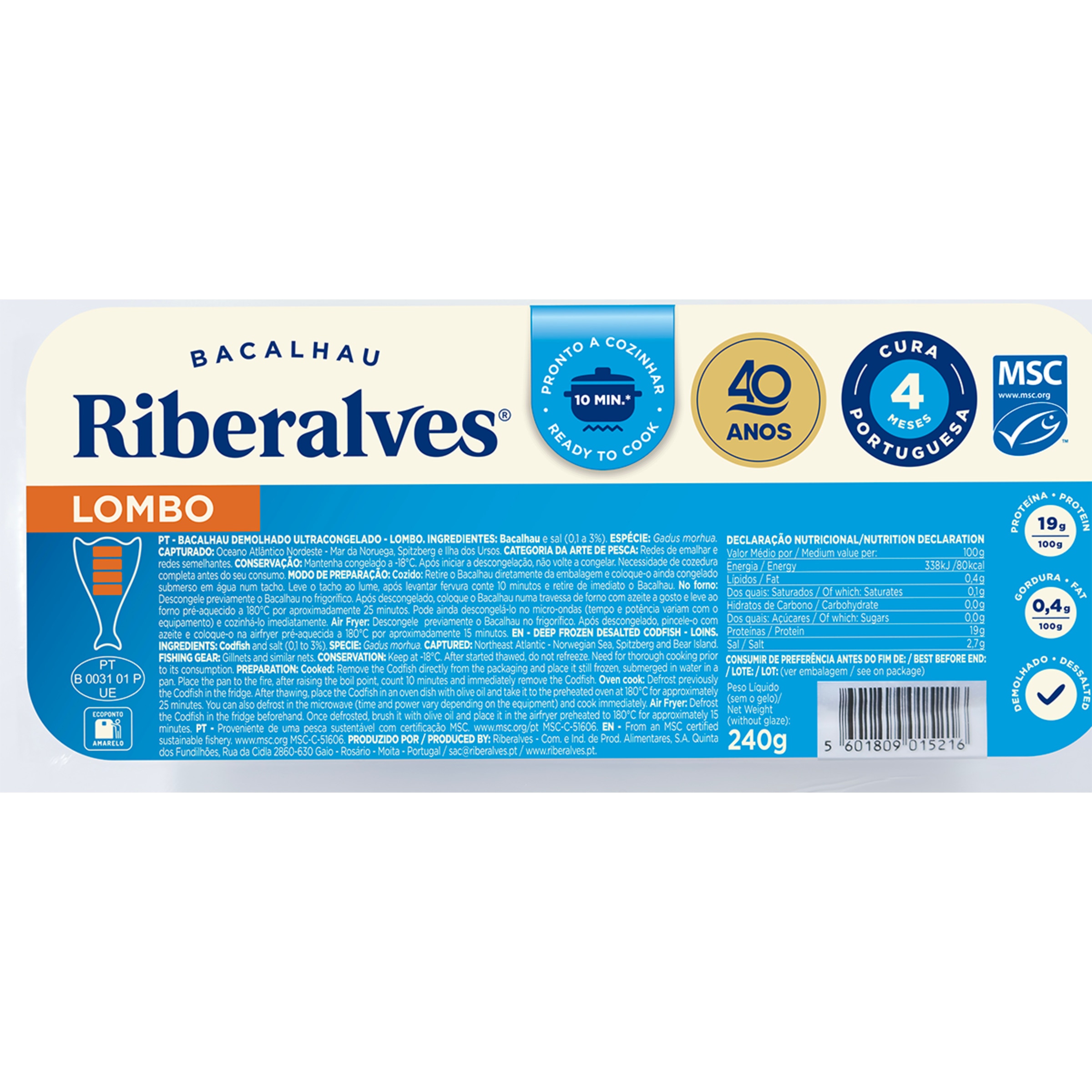 Lombo Cura 4 Meses embalagem 240 g