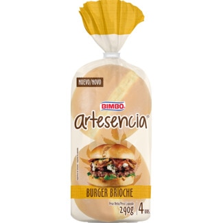 Pão de Forma Hamburguer Brioche Artesencia embalagem 240 g - Bimbo
