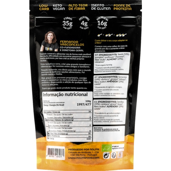 Granola Bio Sporty com Açúcar embalagem 227 g