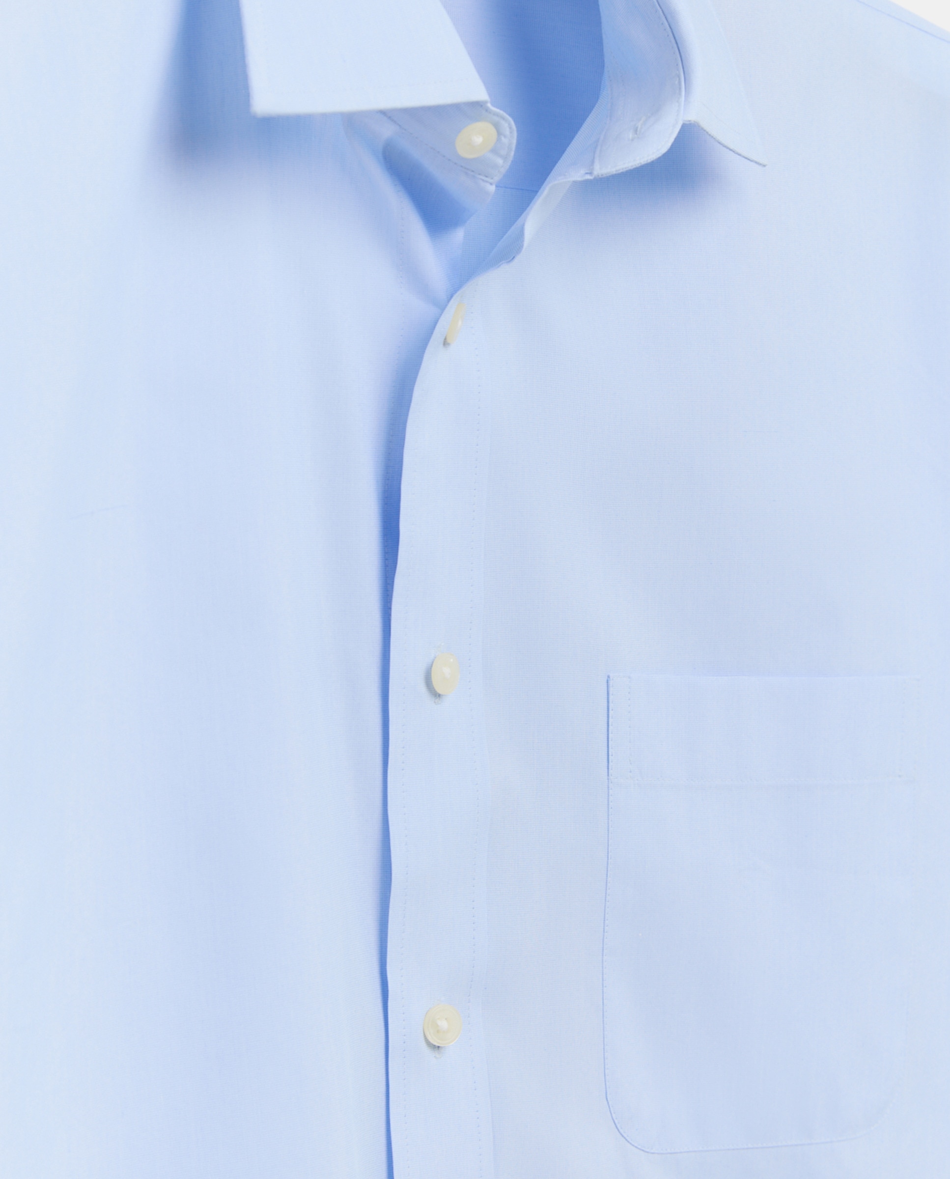 Camisa Classic Fit Clássico Popelina com Acabamento Eco Coolmax® Azul Céu-5