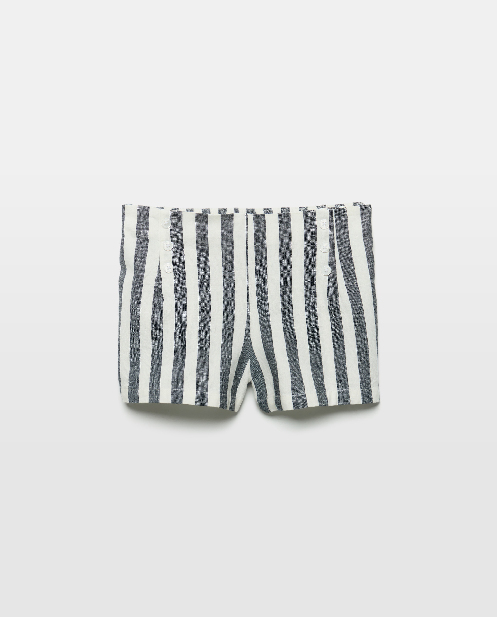Imagen 0 de Short niña de lino con rayas set