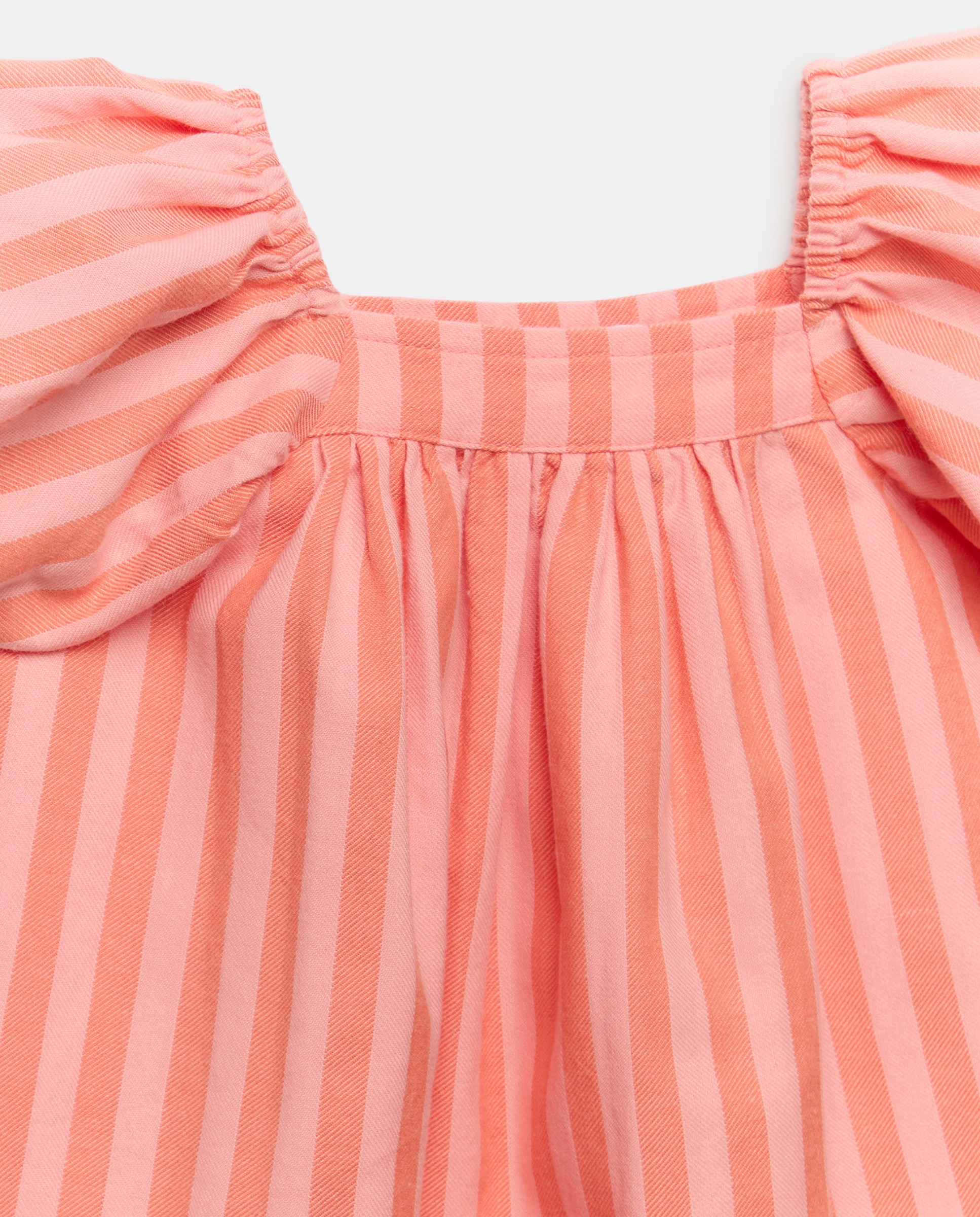 Vestido bebé niña de rayas 230 Rosa oscuro-3