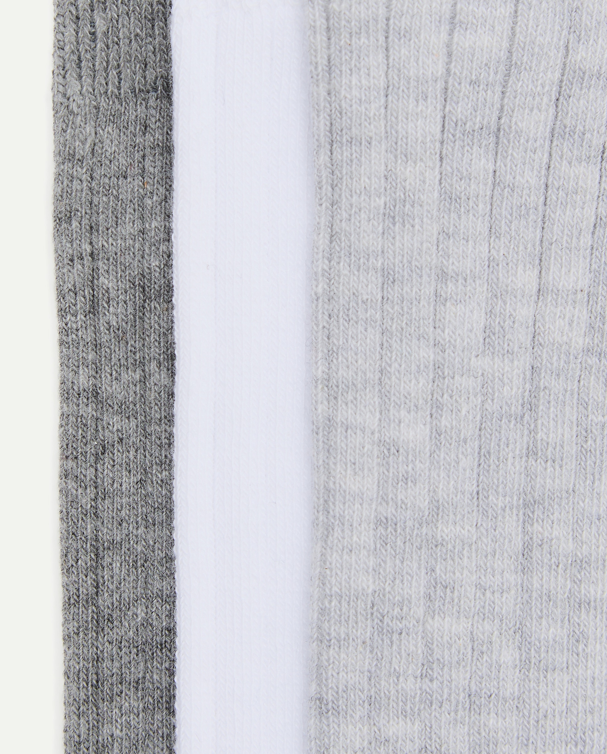 Pack 3 calcetines altos canalé de bebé niño - Cotton Juice - Gris Gris-2