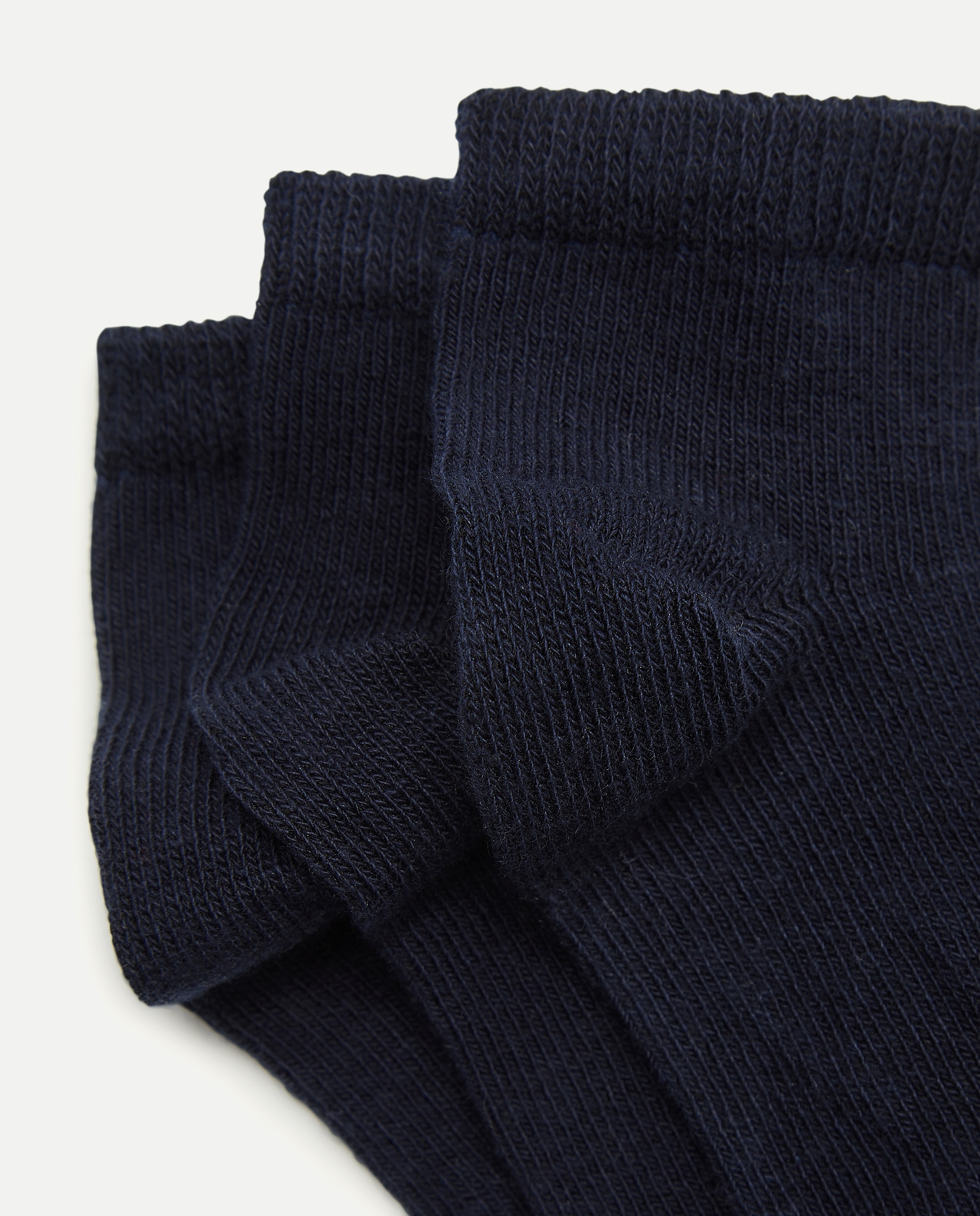 Pack de tres calcetines tobilleros de bebé - Cotton Juice - Azul marino Azul marino-2
