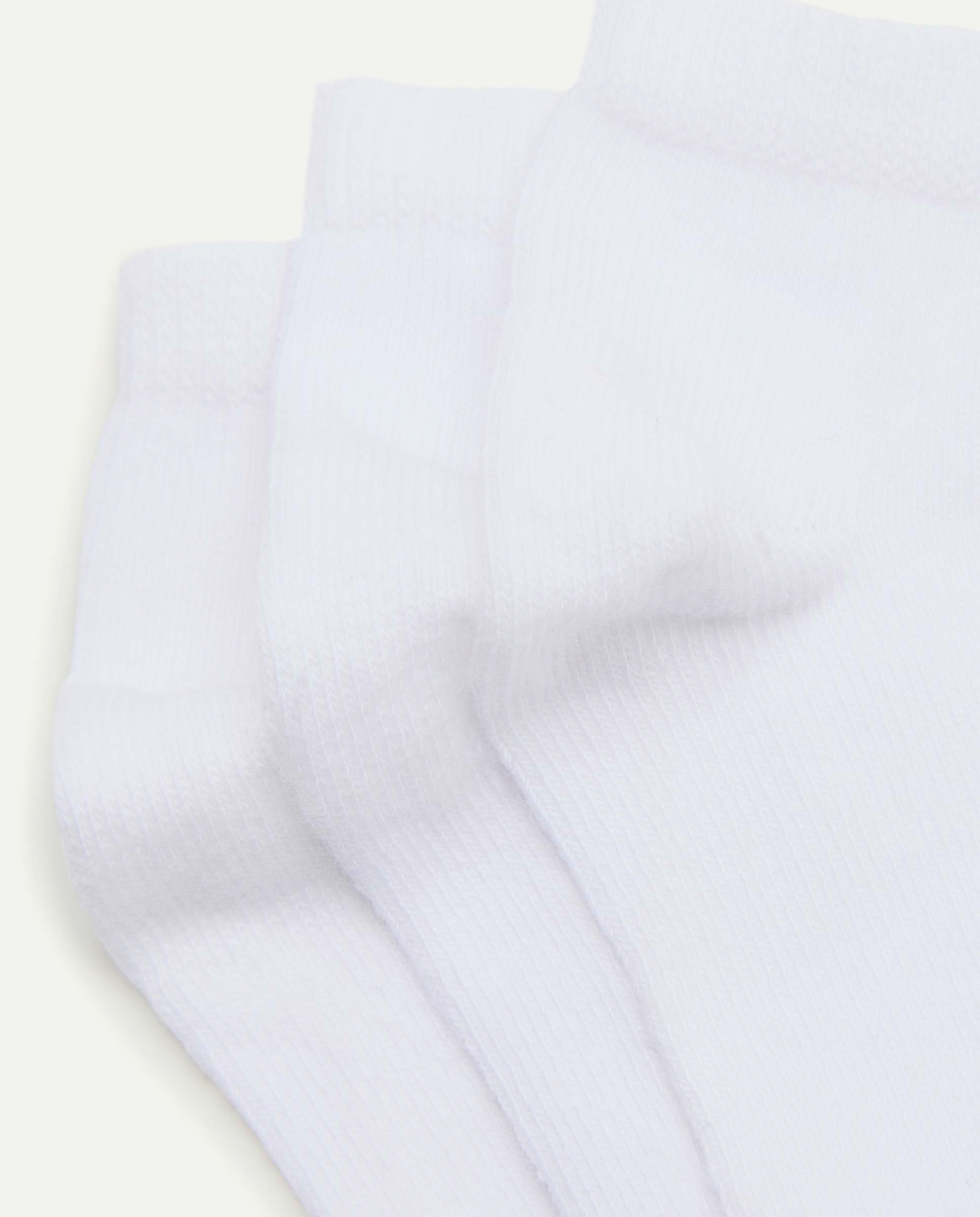 Pack de tres calcetines tobilleros de bebé - Cotton Juice - Blanco Blanco-2