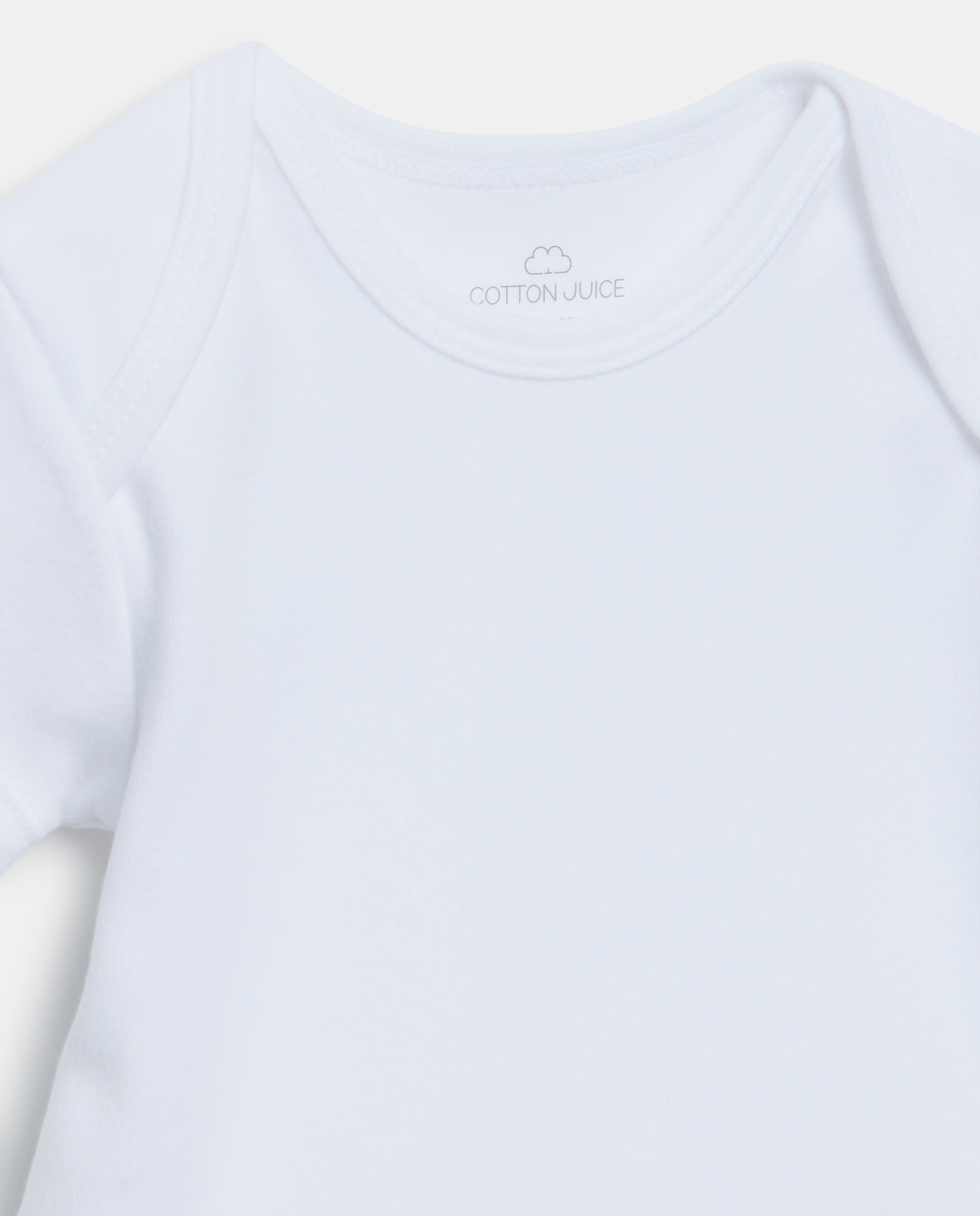 Pack de 2 Bodies Americanos de Bebé com Manga Curta Branco-3