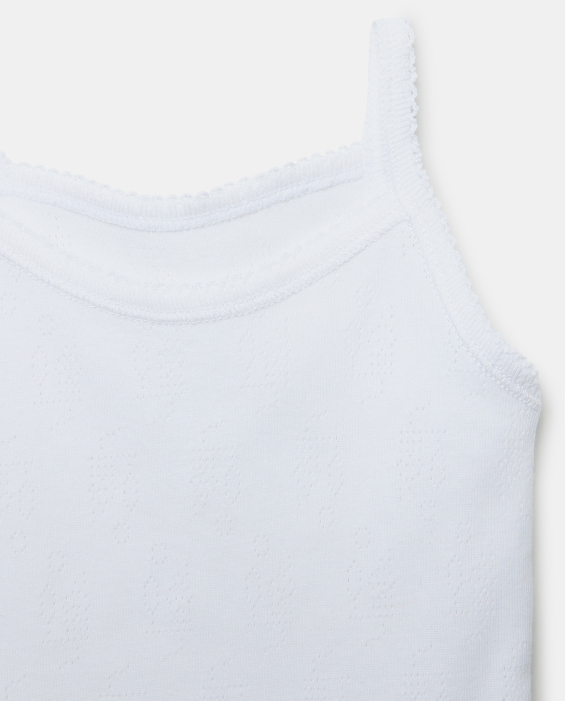 Pack de 2 Bodies Rendilhados de Bebé com Alças Branco-3