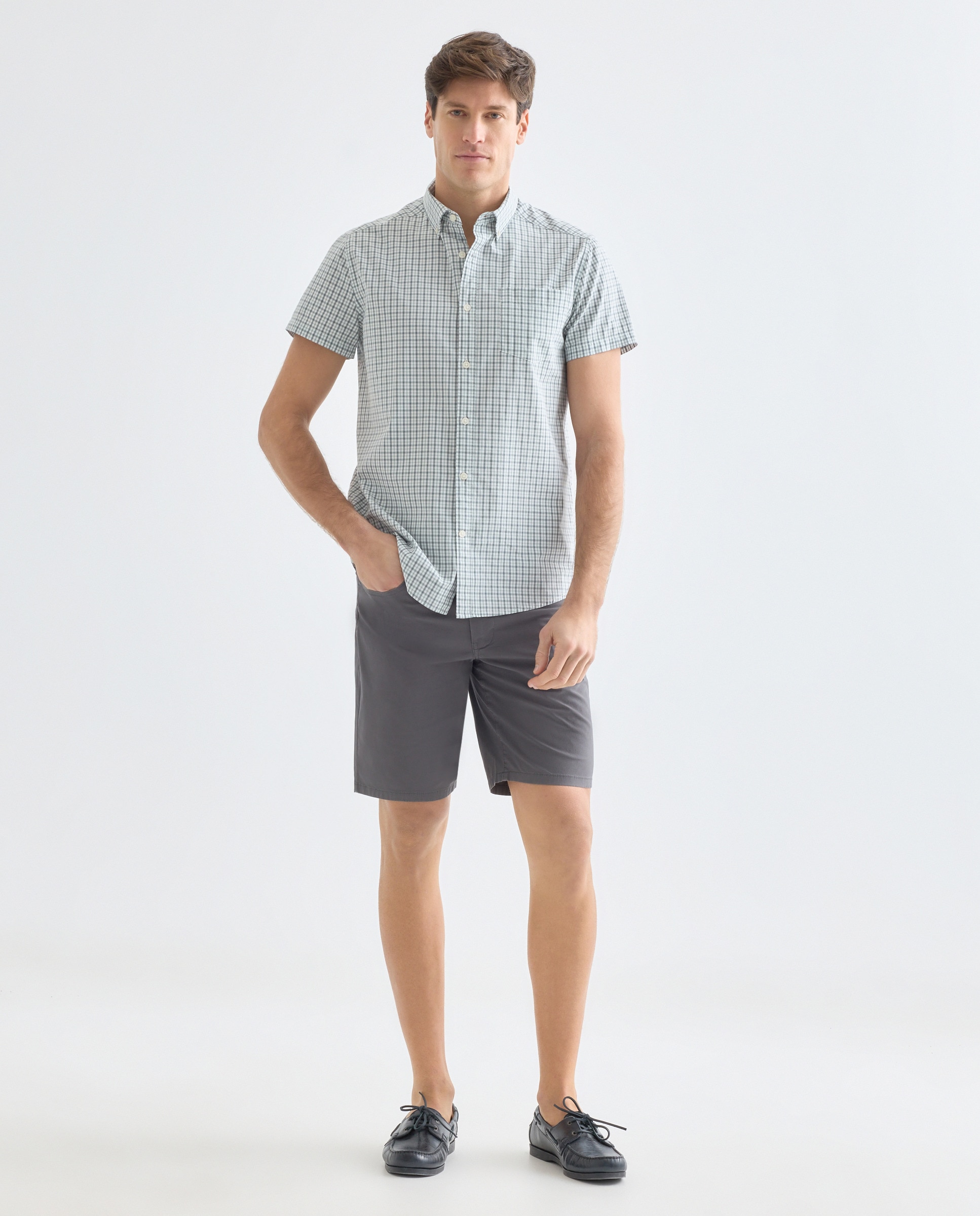 Imagen 0 de Bermuda hombre cinco bolsillos lavado regular fit