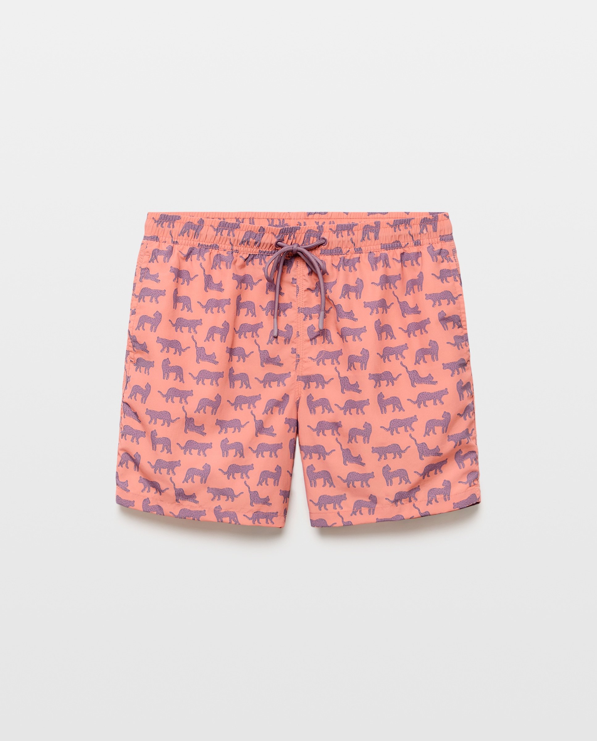 Bañador estampado panteras Naranja quemado-3